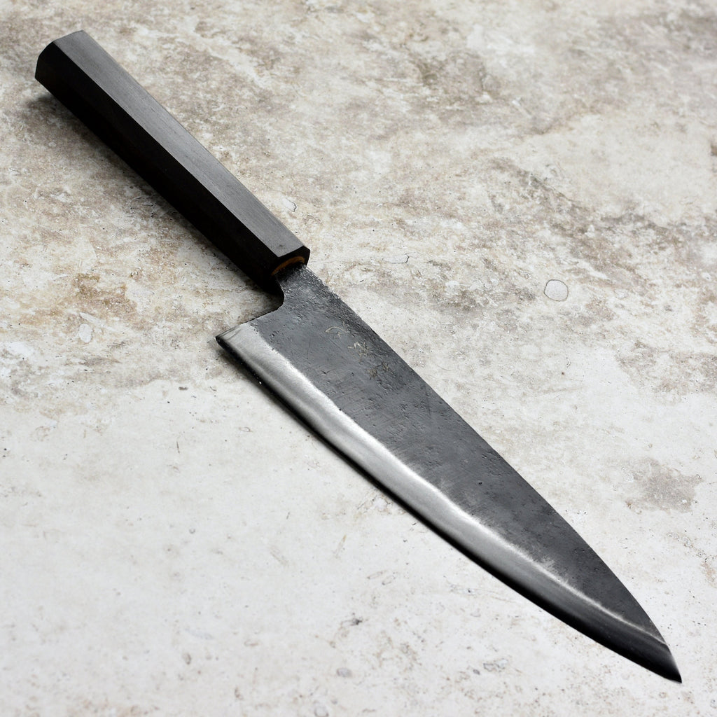 Hatsukokoro Kurogane Aogami #2 Kurouchi 8.25" Gyuto, Ebony