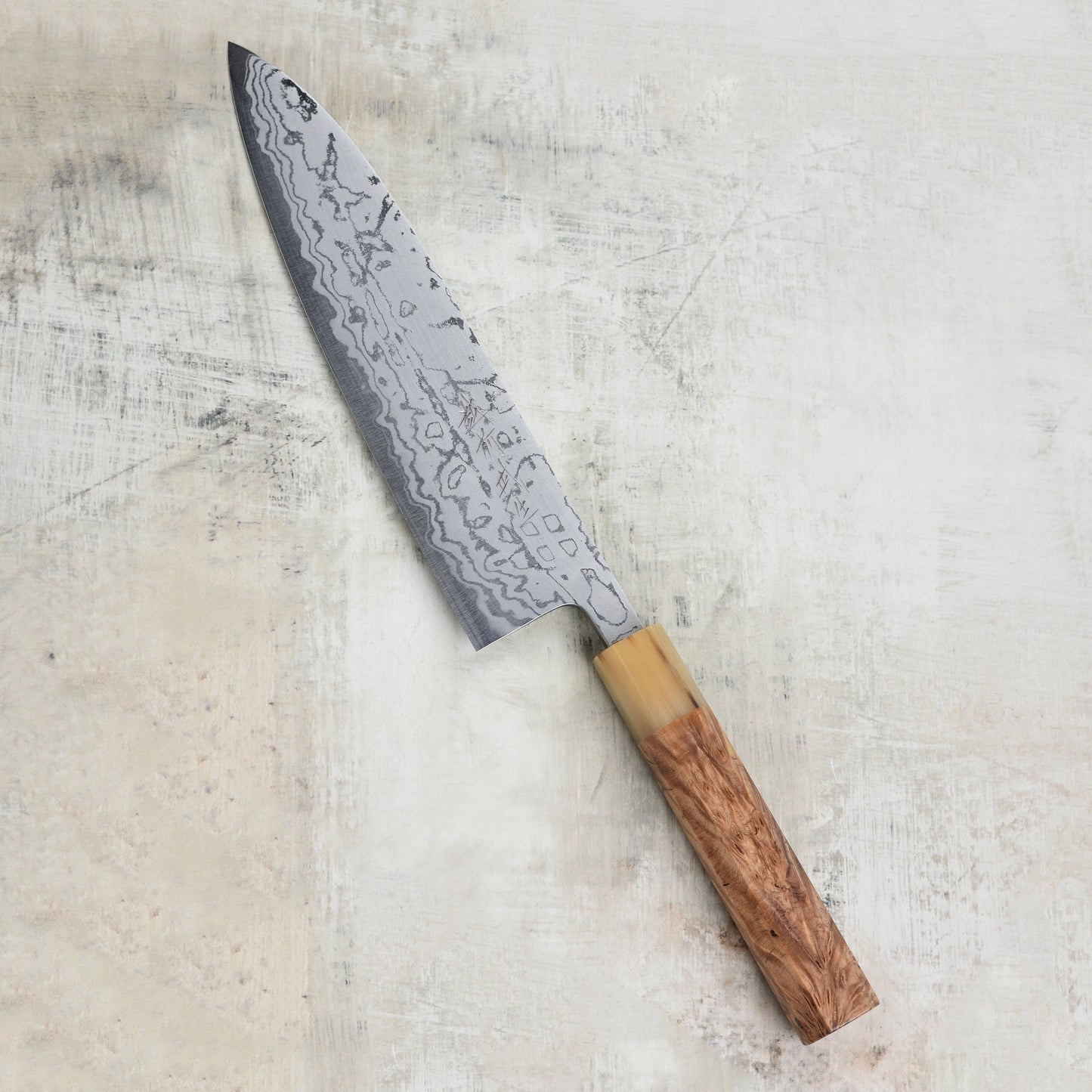 Shiro Kamo Shirogami #2 Damascus 8.25" Gyuto