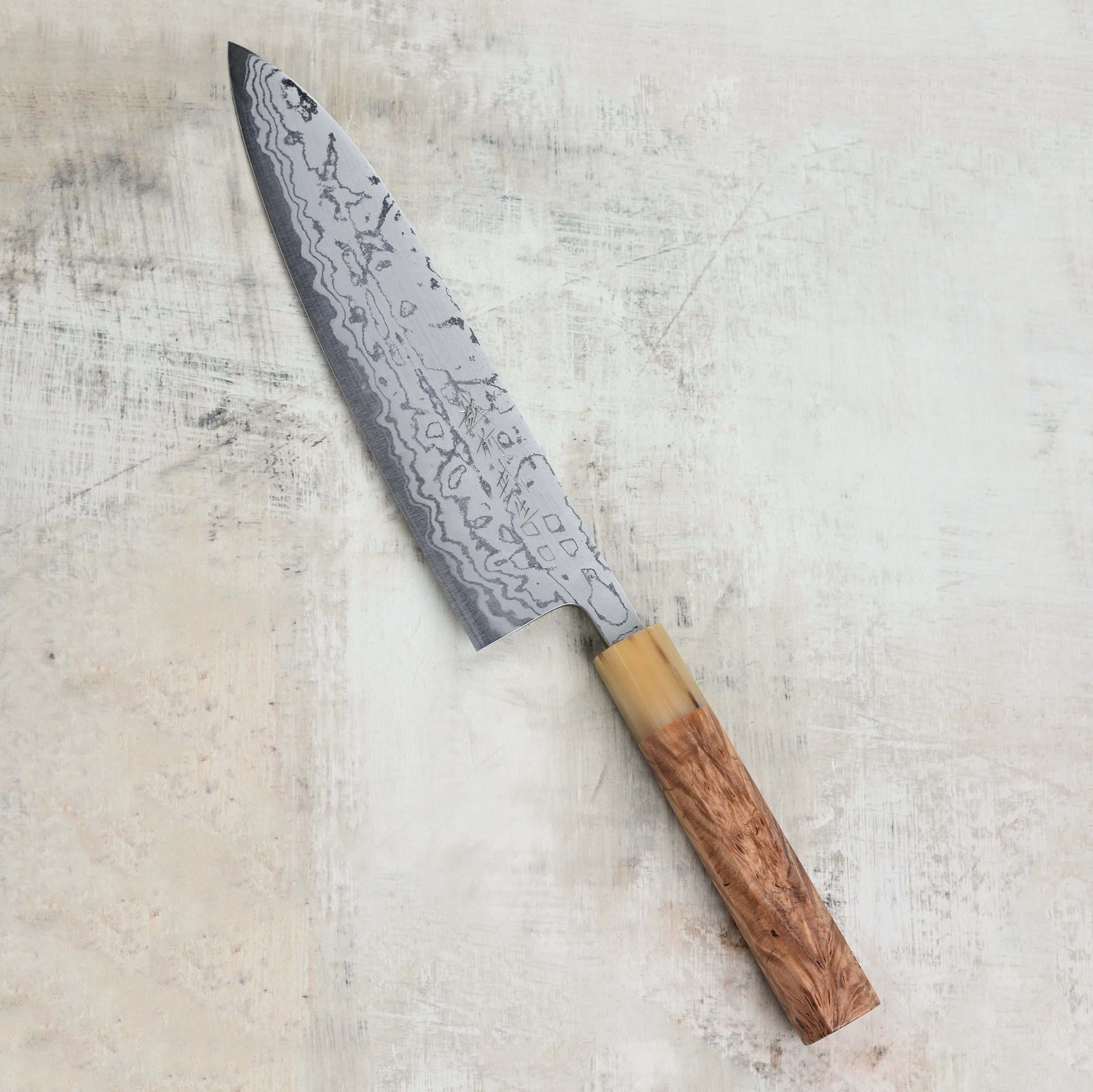 Shiro Kamo Shirogami #2 Damascus 8.25" Gyuto