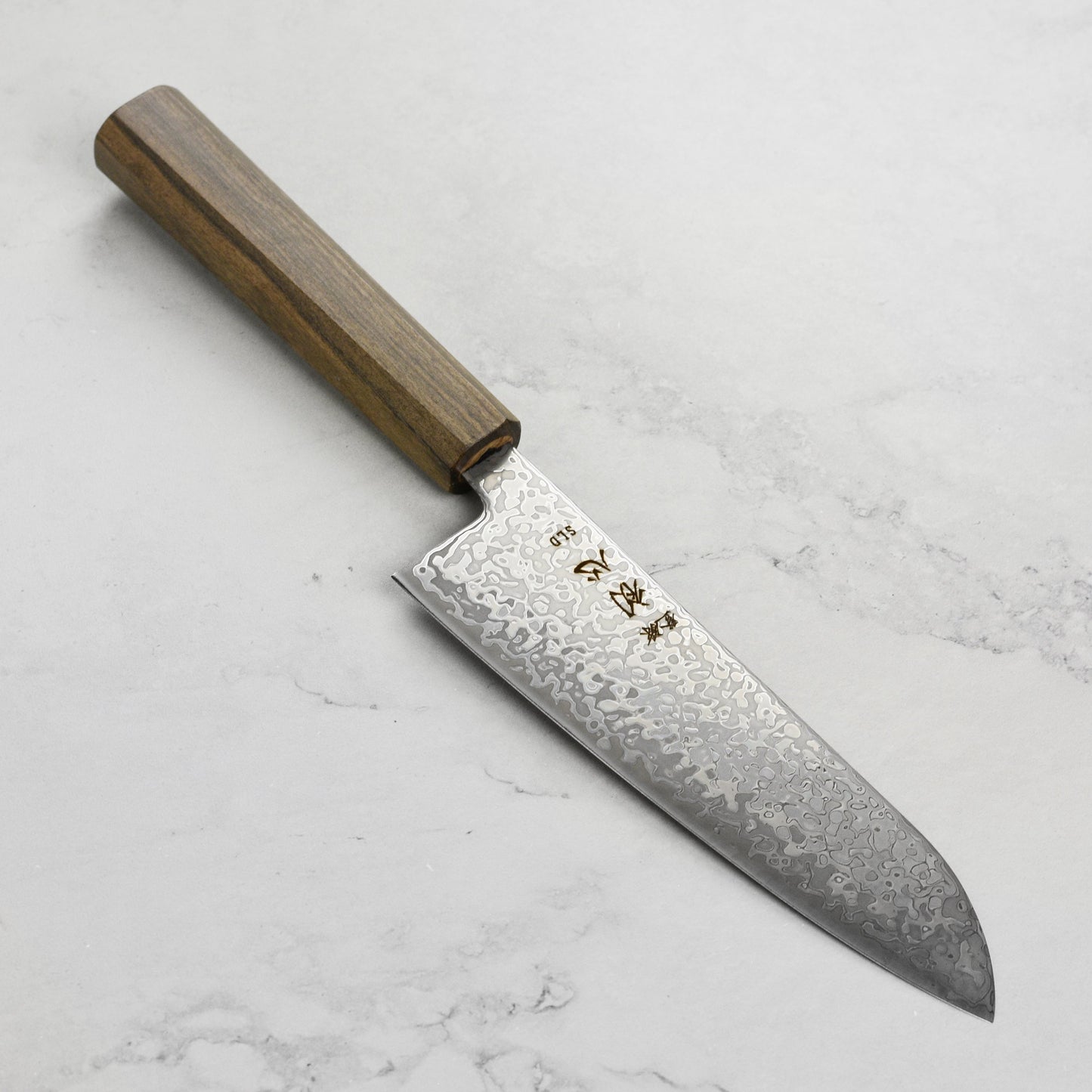 Hatsukokoro Hikari SLD Kurozome Damascus 7" Santoku