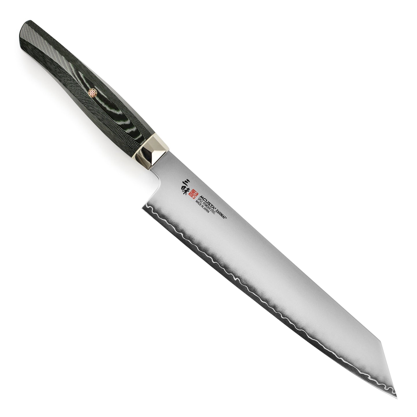 Zanmai Revolution SG2 9" Kiritsuke with Green Micarta Handle