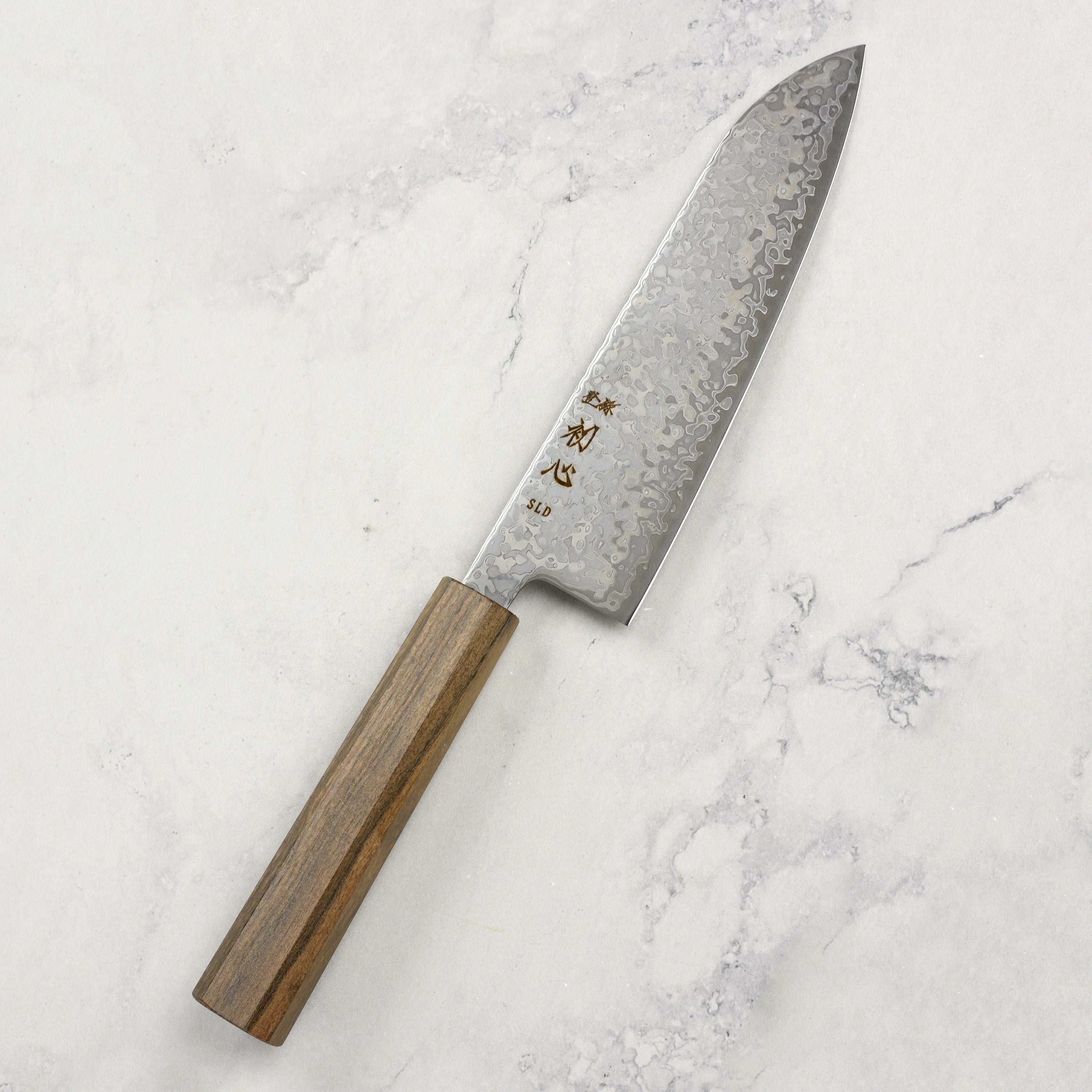 Hatsukokoro Hikari SLD Kurozome Damascus 7" Santoku