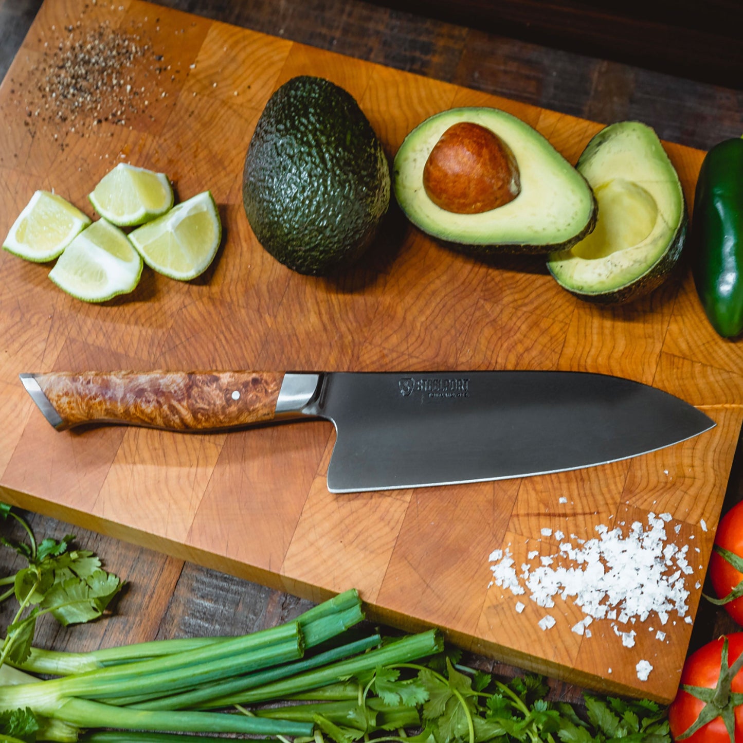 Steelport Carbon Steel 6" Chef's Knife with Oregon Maple Magnetic Sheath