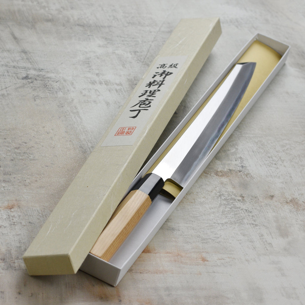 Itsuo Doi Aogami #2 Migaki 10.6" Single-Bevel Kiritsuke Yanagiba