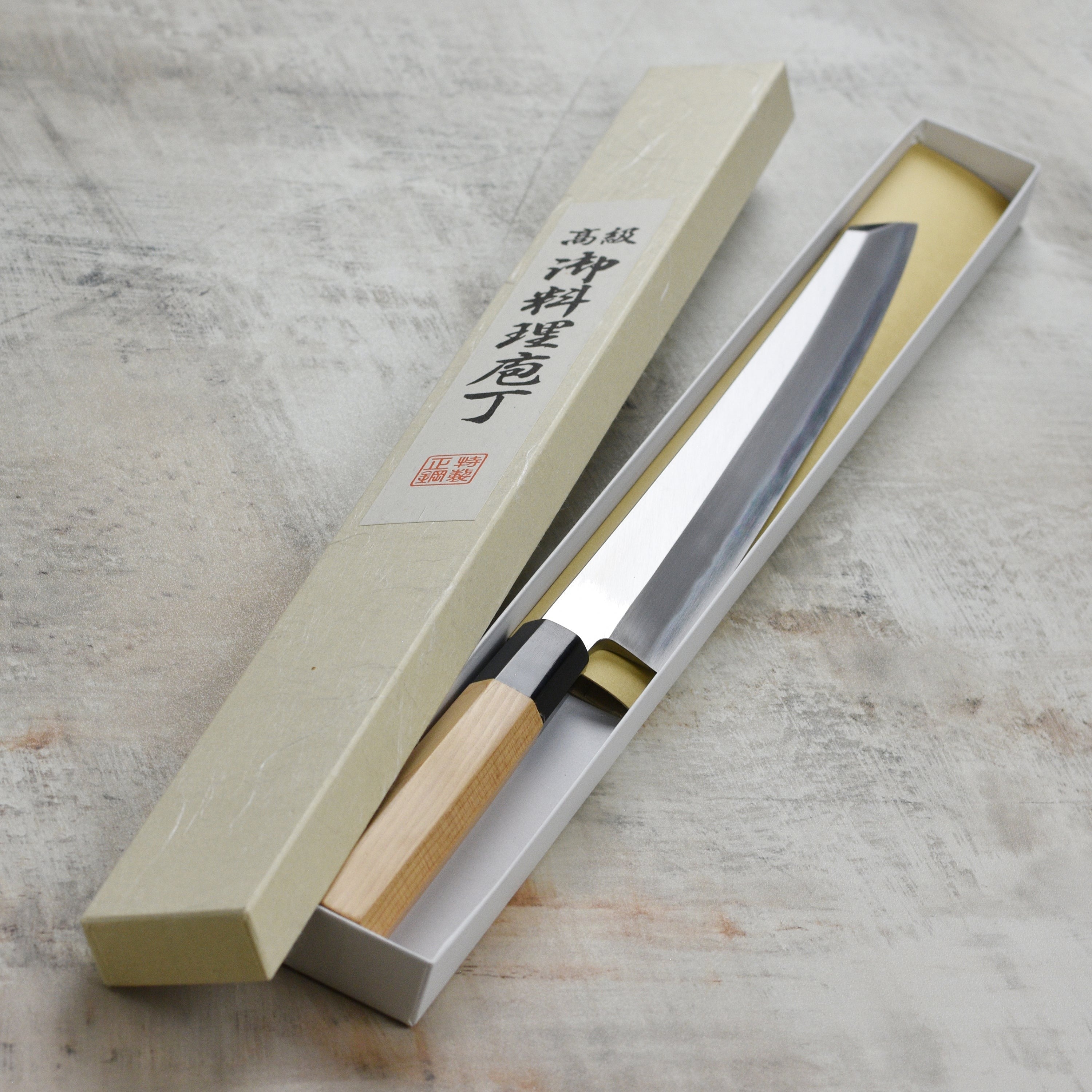 Itsuo Doi Aogami #2 Migaki 10.6" Single-Bevel Kiritsuke Yanagiba