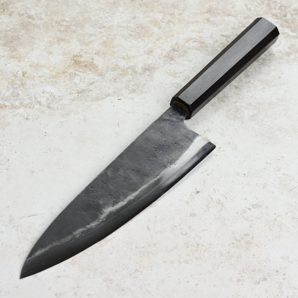 Hatsukokoro Kurogane Aogami #2 Kurouchi 8.25" Gyuto, Ebony