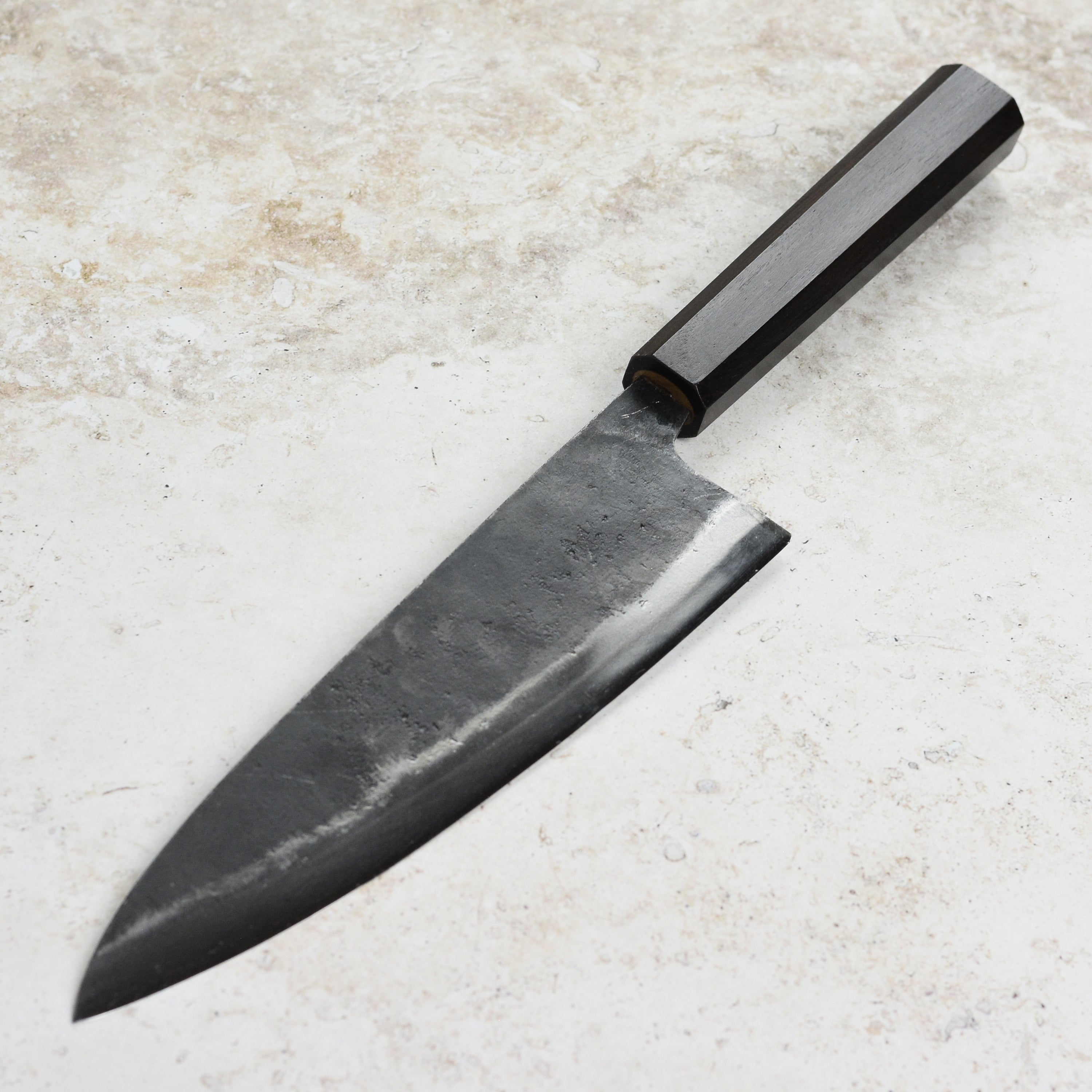 Hatsukokoro Kurogane Aogami #2 Kurouchi 8.25" Gyuto, Ebony