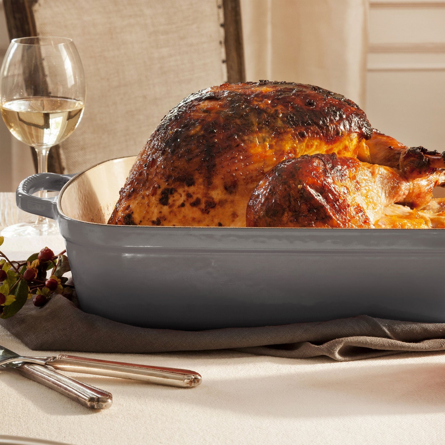 Le Creuset Signature Cast Iron Oyster Roasting Pan, 12.75x9.75"