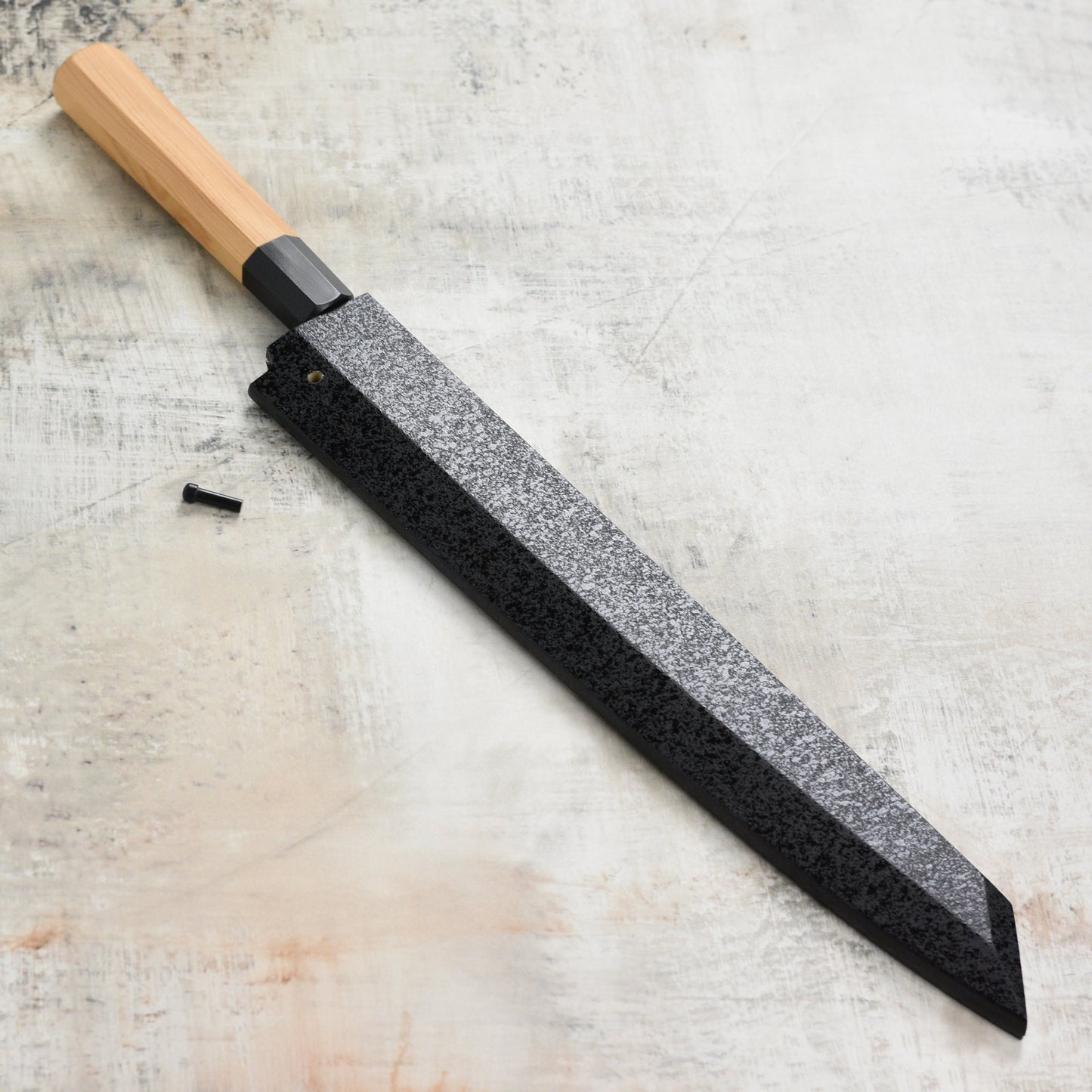 Takayuki x Itsuo Doi Homura Aogami #2 11.8" Kengata Yanagiba with Saya