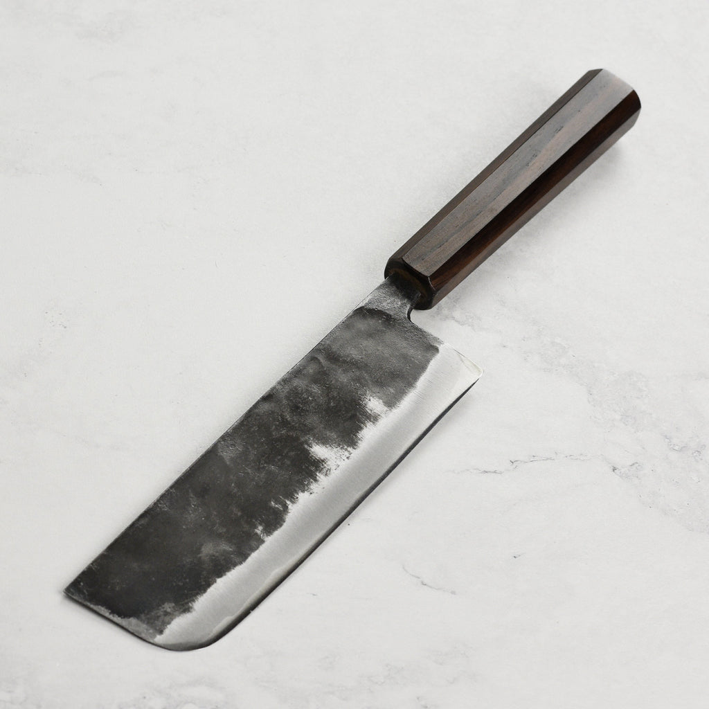 Hatsukokoro Kurogane Aogami #2 Kurouchi 6.5" Nakiri