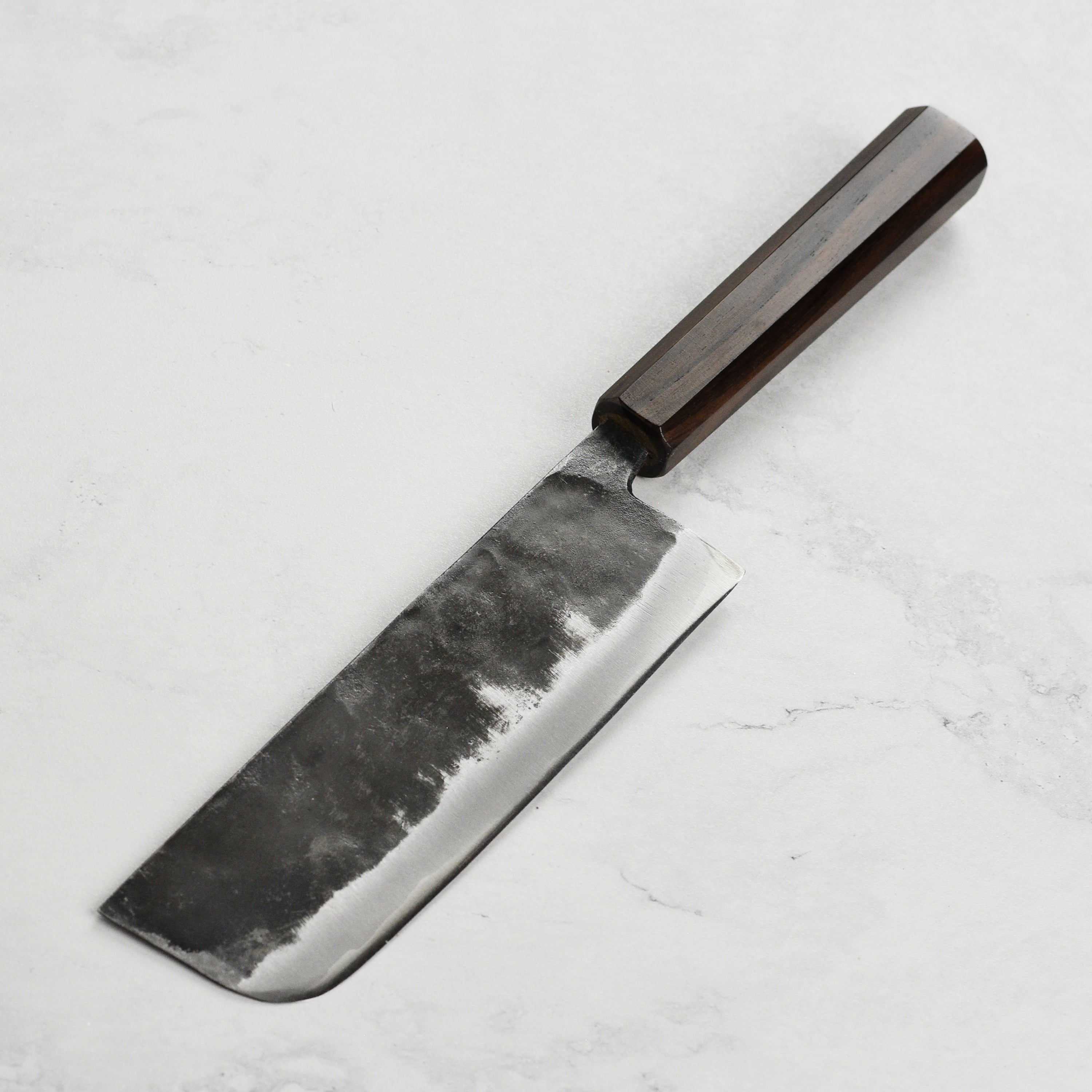 Hatsukokoro Kurogane Aogami #2 Kurouchi 6.5" Nakiri