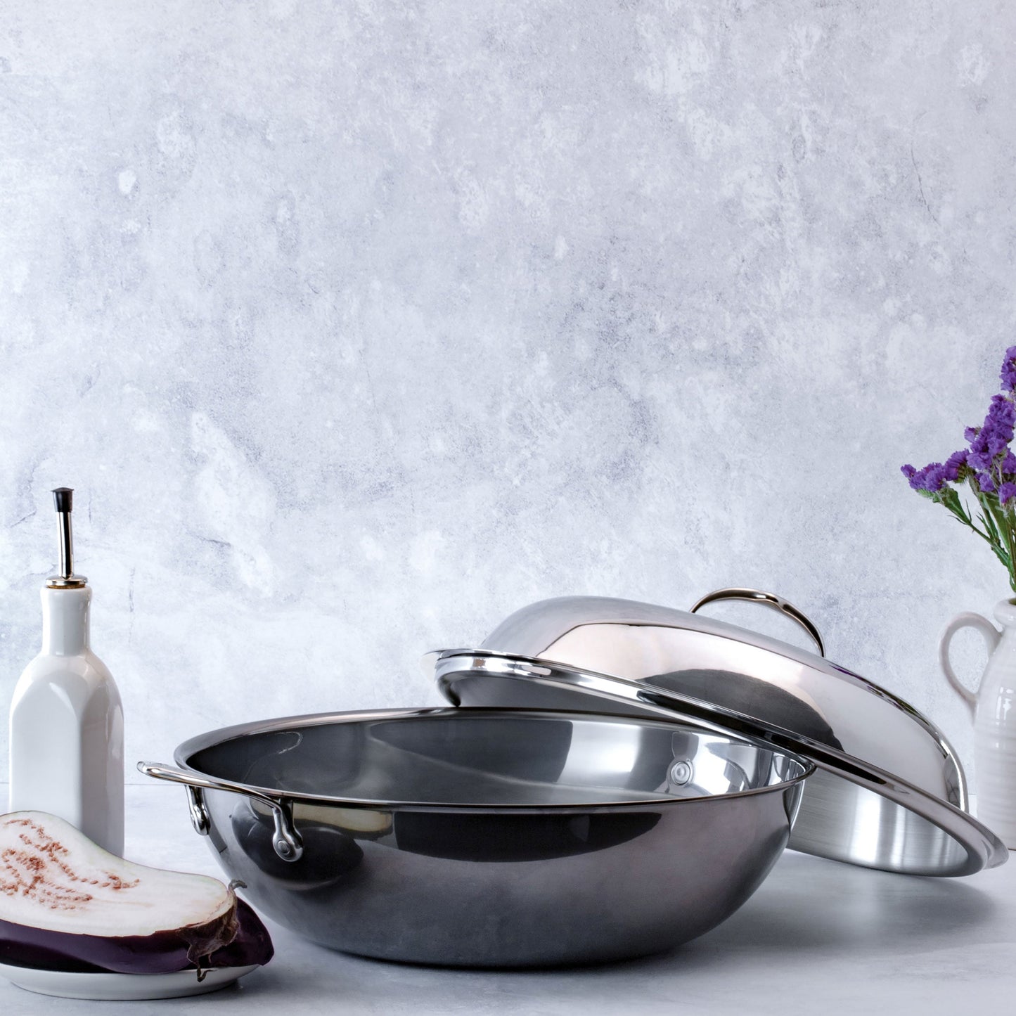 Hestan NanoBond 14" Titanium Stainless Steel Wok