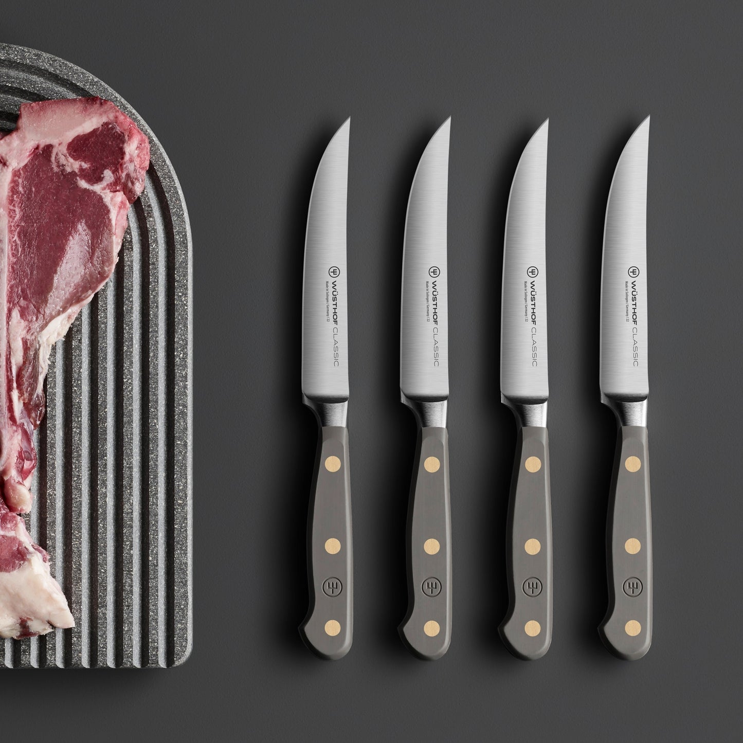 Wusthof Classic Velvet Oyster 4 Piece Steak Knife Set