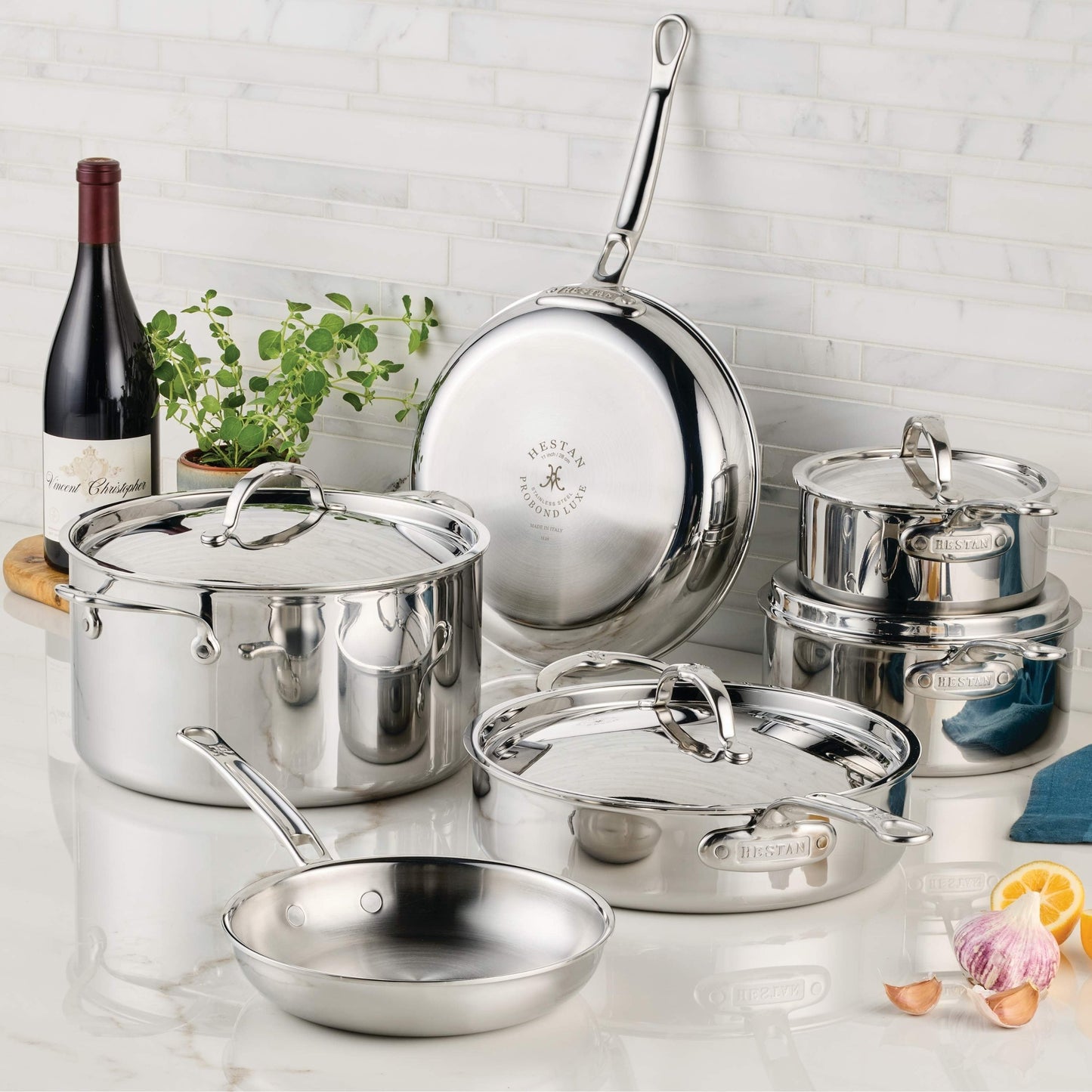 Hestan ProBond Luxe 17 Piece Stainless Steel Cookware Set