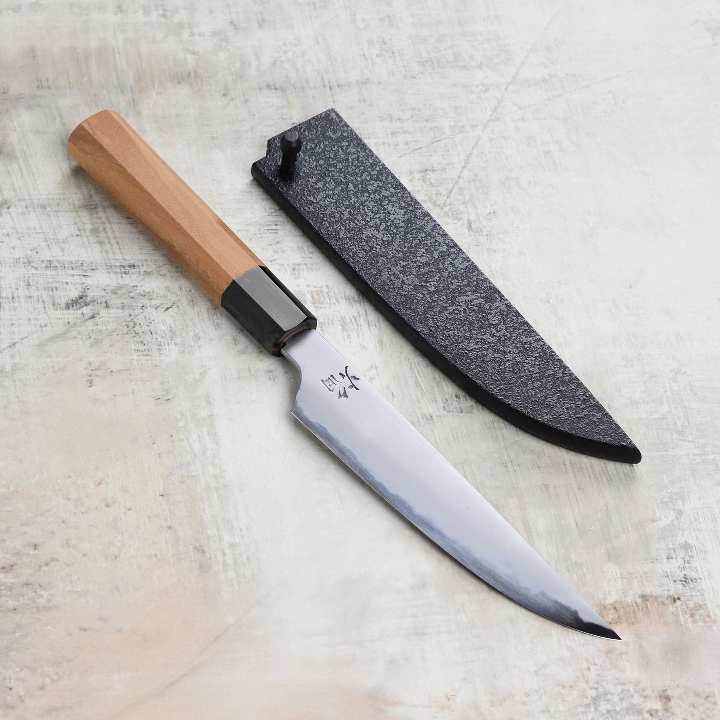 Takayuki x Itsuo Doi Homura Aogami #2 5.9" Petty with Saya