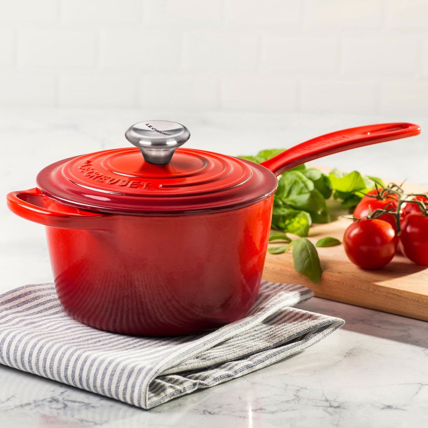 Le Creuset Signature Cast Iron 2.25-quart Cerise Saucepan