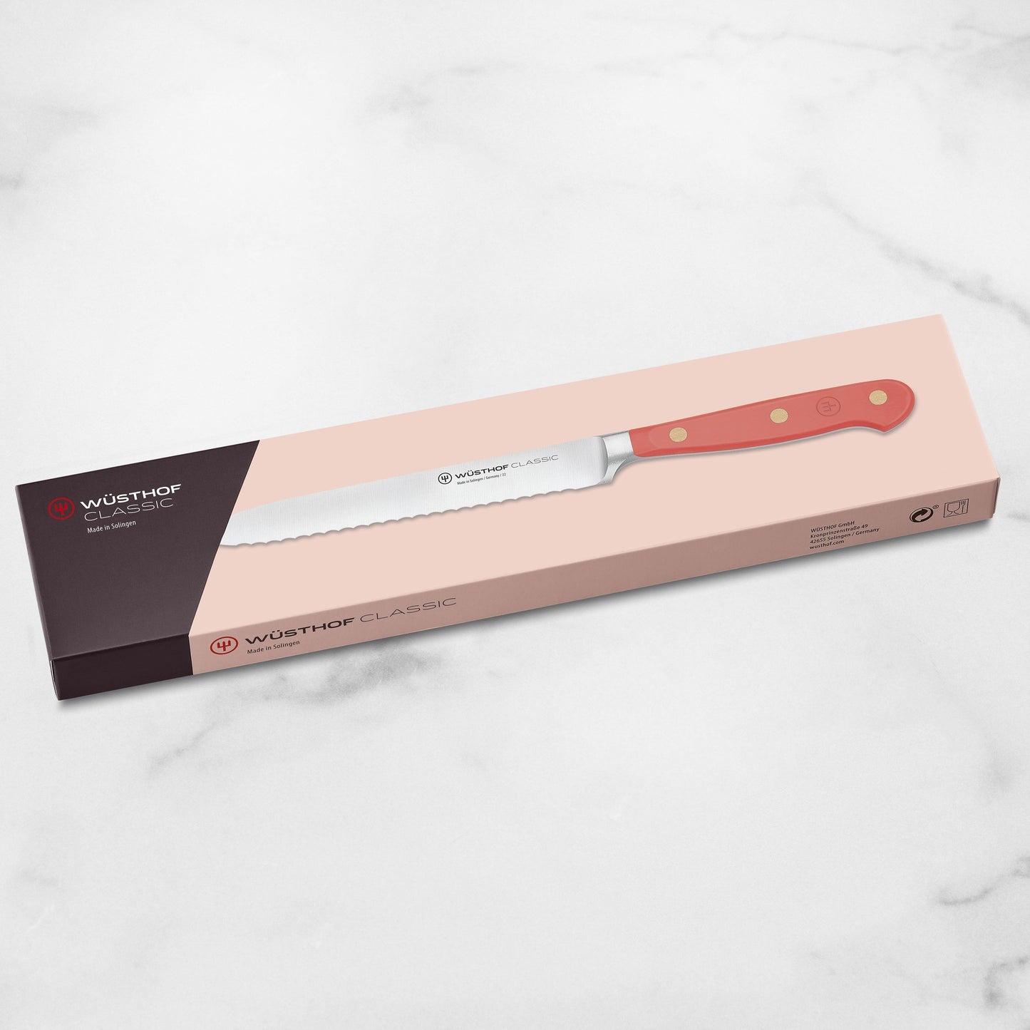 Wusthof Classic Coral Peach 5" Serrated Utility Knife