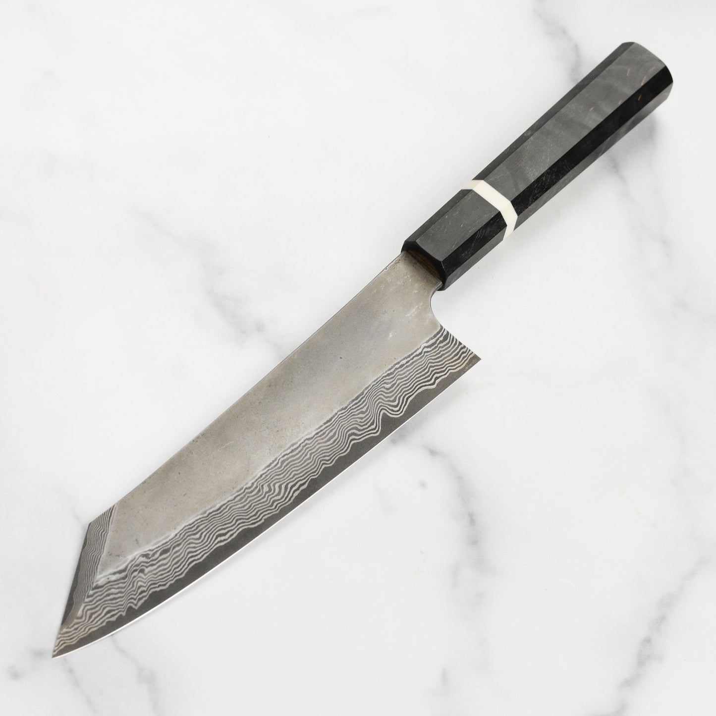 Nigara Ginsan Kurozome Damascus 8.25" Kiritsuke