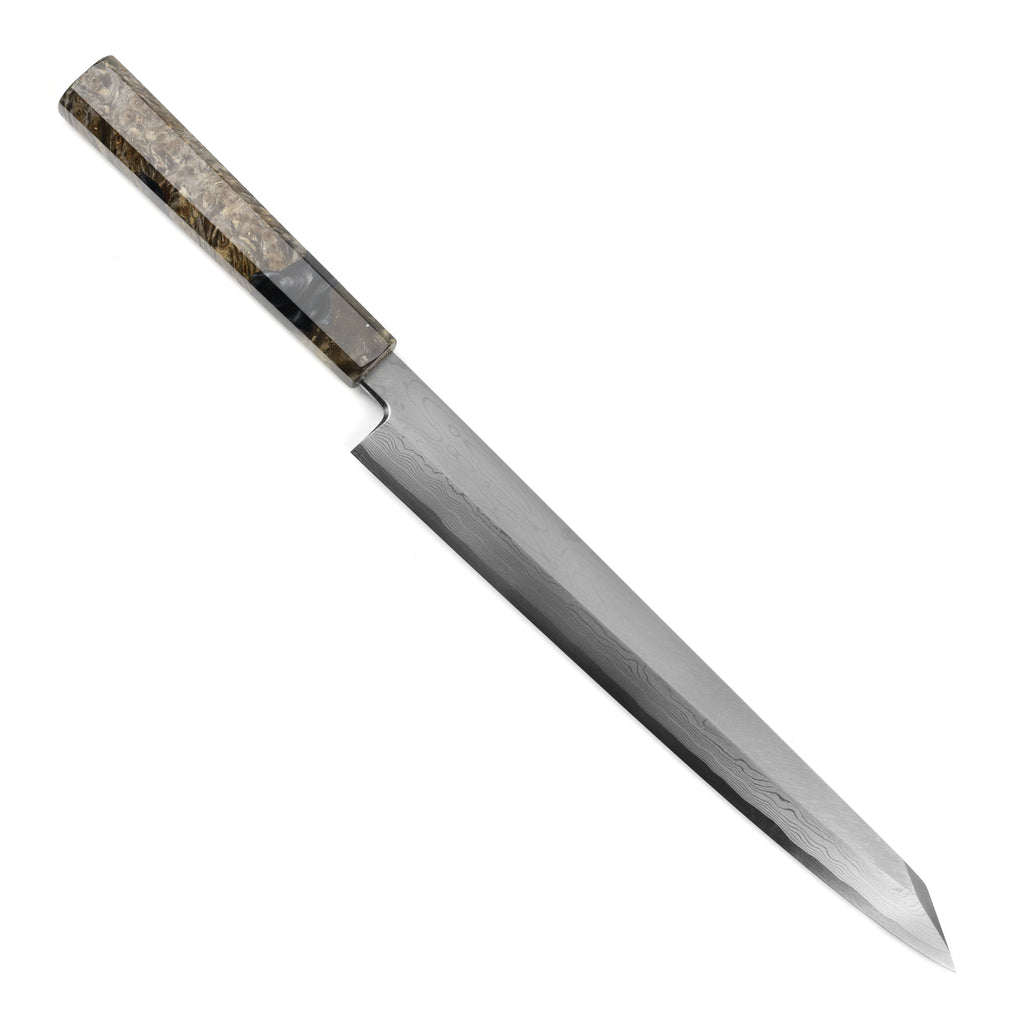 Nakagawa Aogami #1 Damascus 10.6" Single-Bevel Kiritsuke Yanagiba