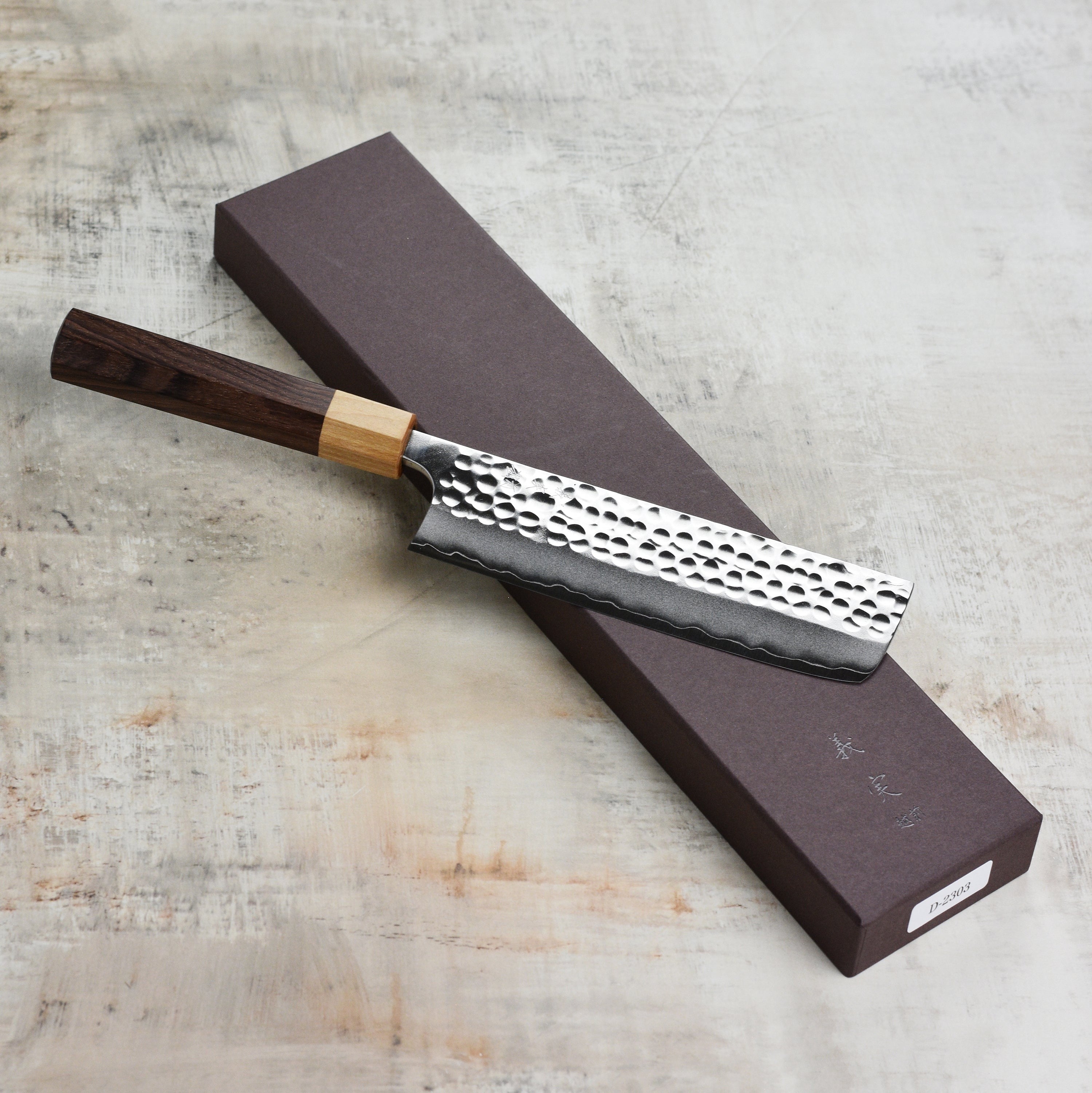 Yoshimi Kato Forged Ginsan Stainless Clad 6.5" Nakiri