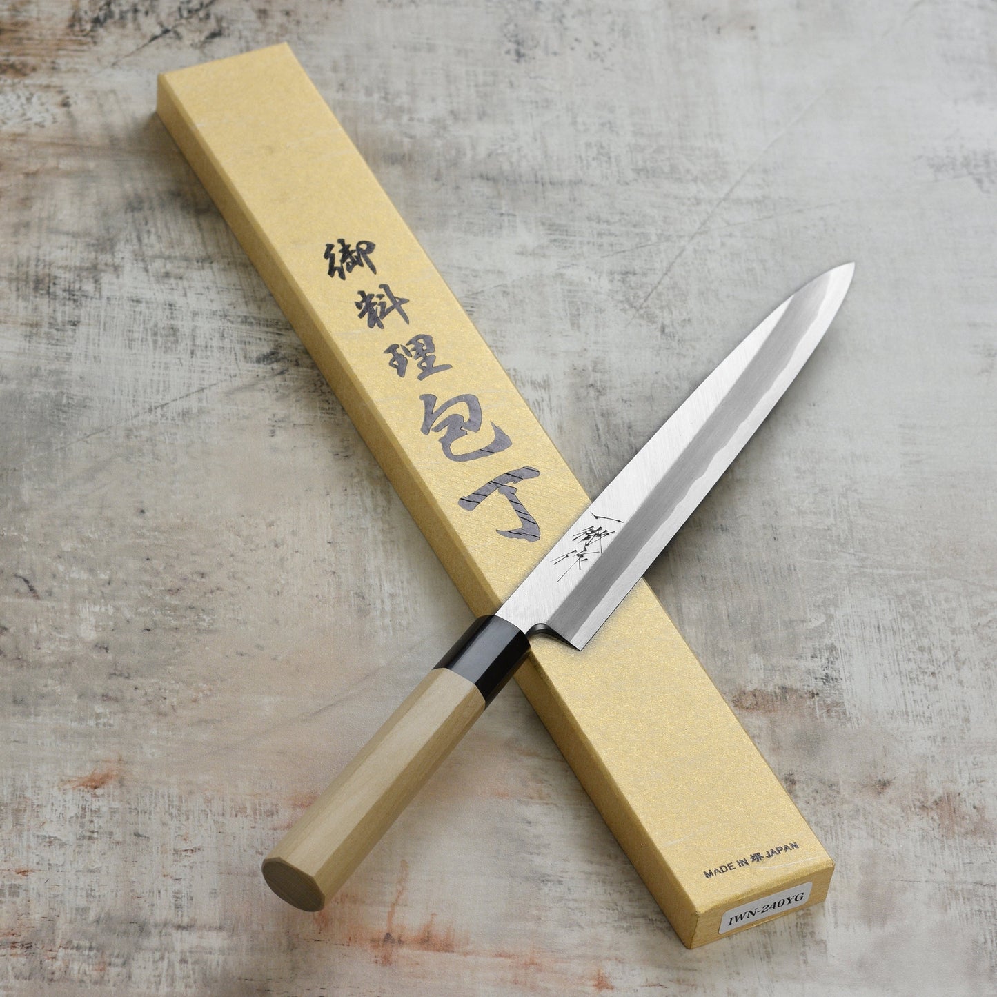 Ittetsu x Nakagawa Shirogami #2 Single-Bevel 9.4" Yanagiba with Saya