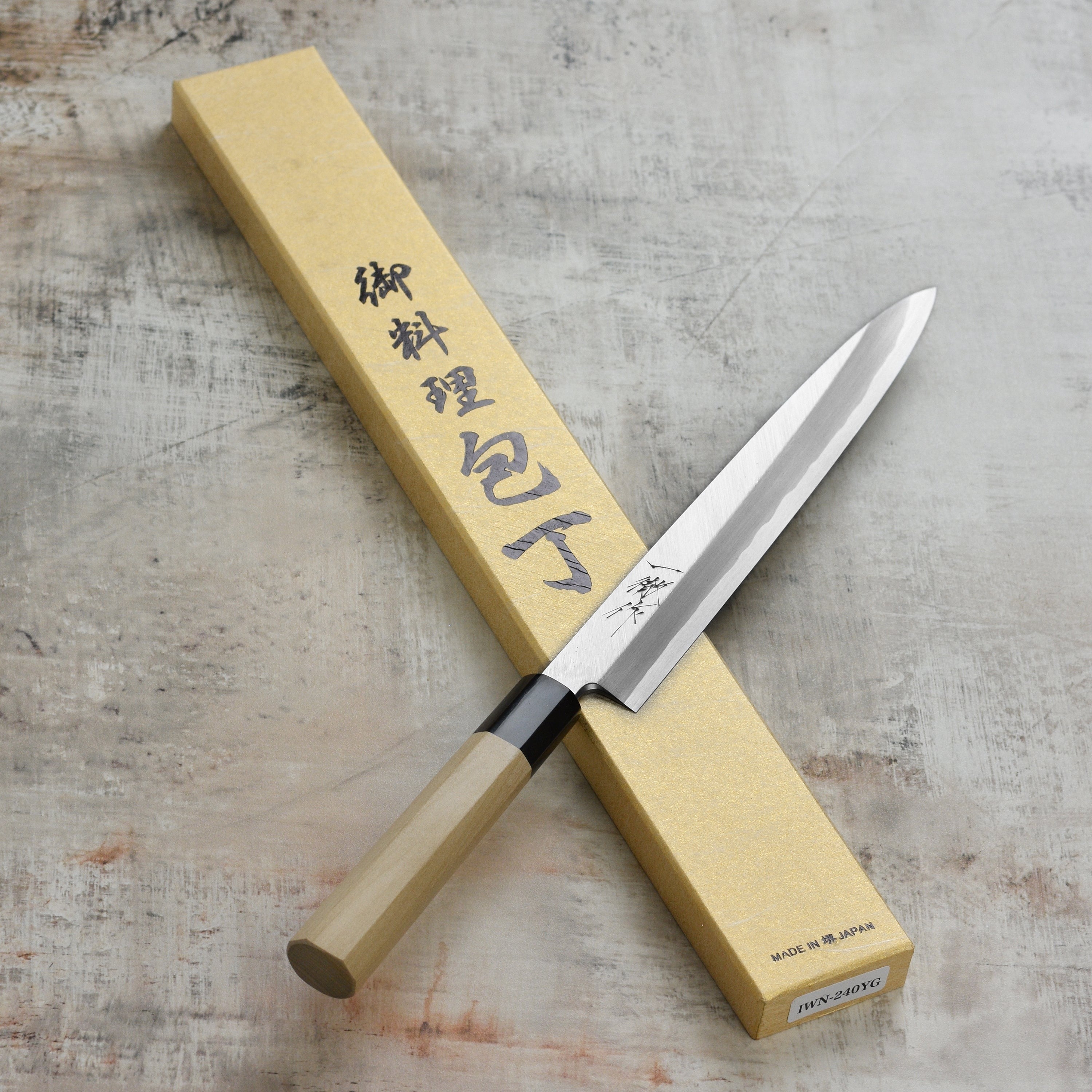 Ittetsu x Nakagawa Shirogami #2 Single-Bevel 9.4" Yanagiba with Saya