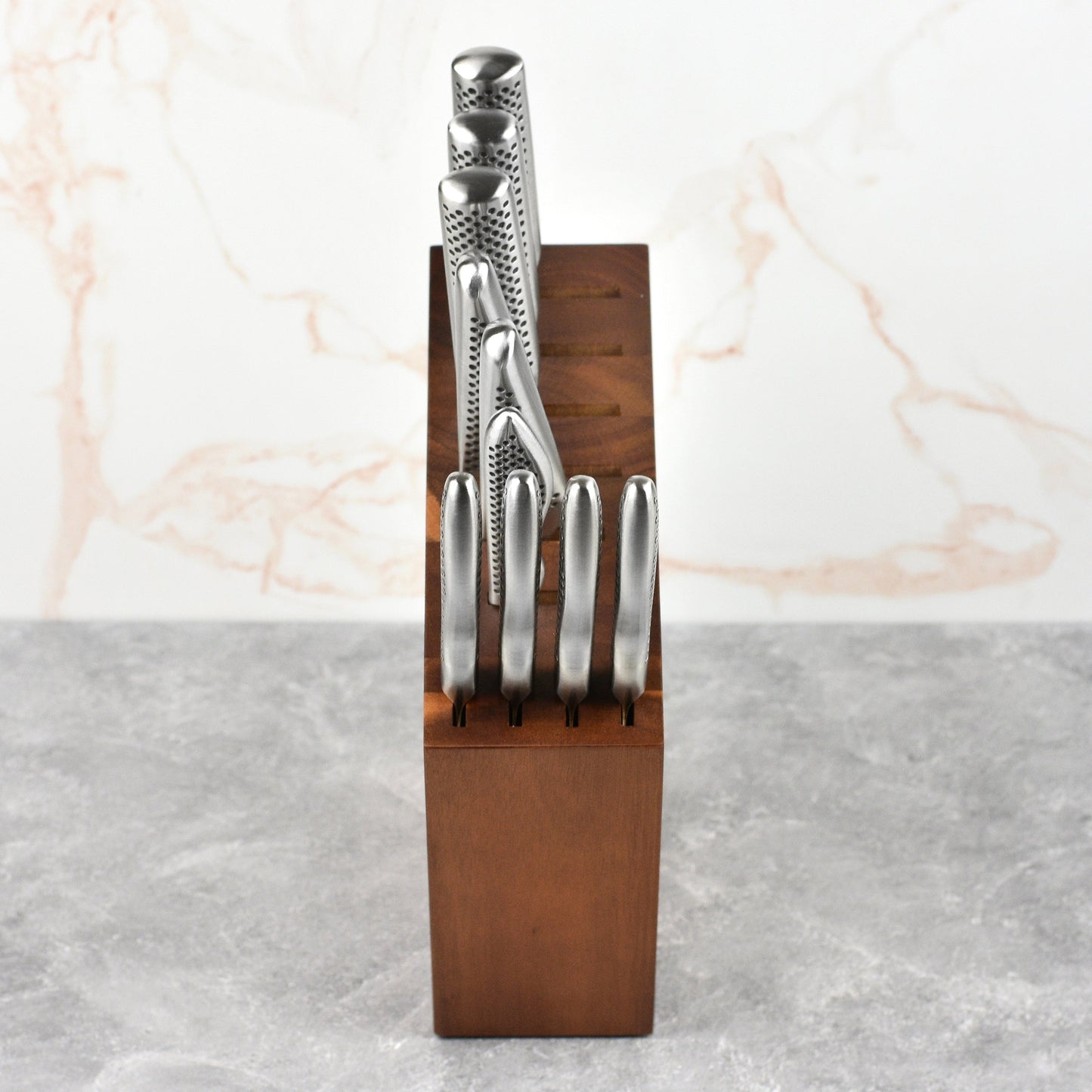 Global Akari 11 Piece Knife Block Set, Acacia