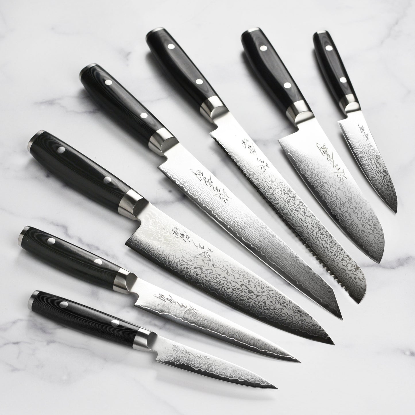 Yaxell Ran Plus 16 Piece Gray Ash Knife Block Set