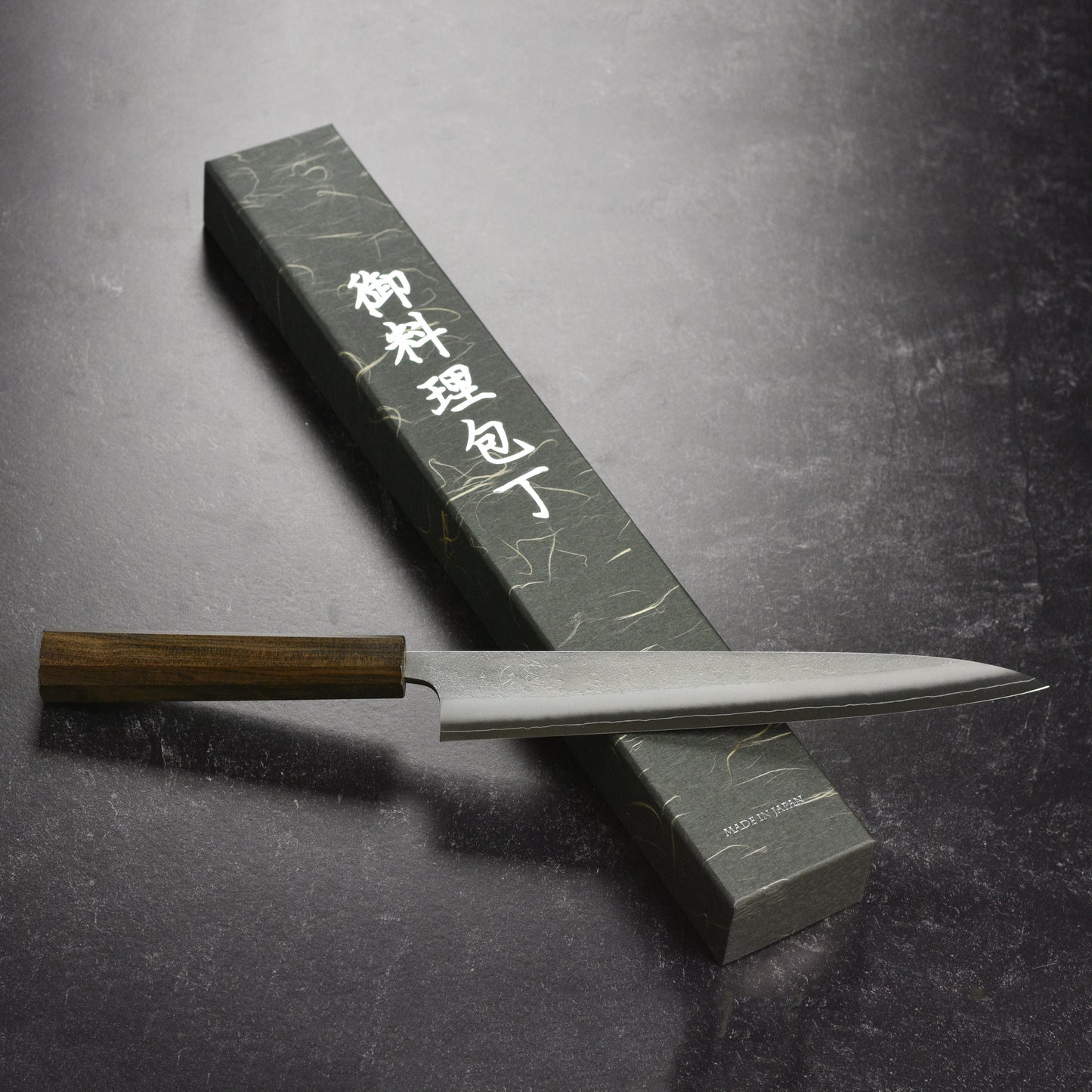 Yoshikane SKD Nashiji Stainless Clad 9.4" Sujihiki, Bubinga