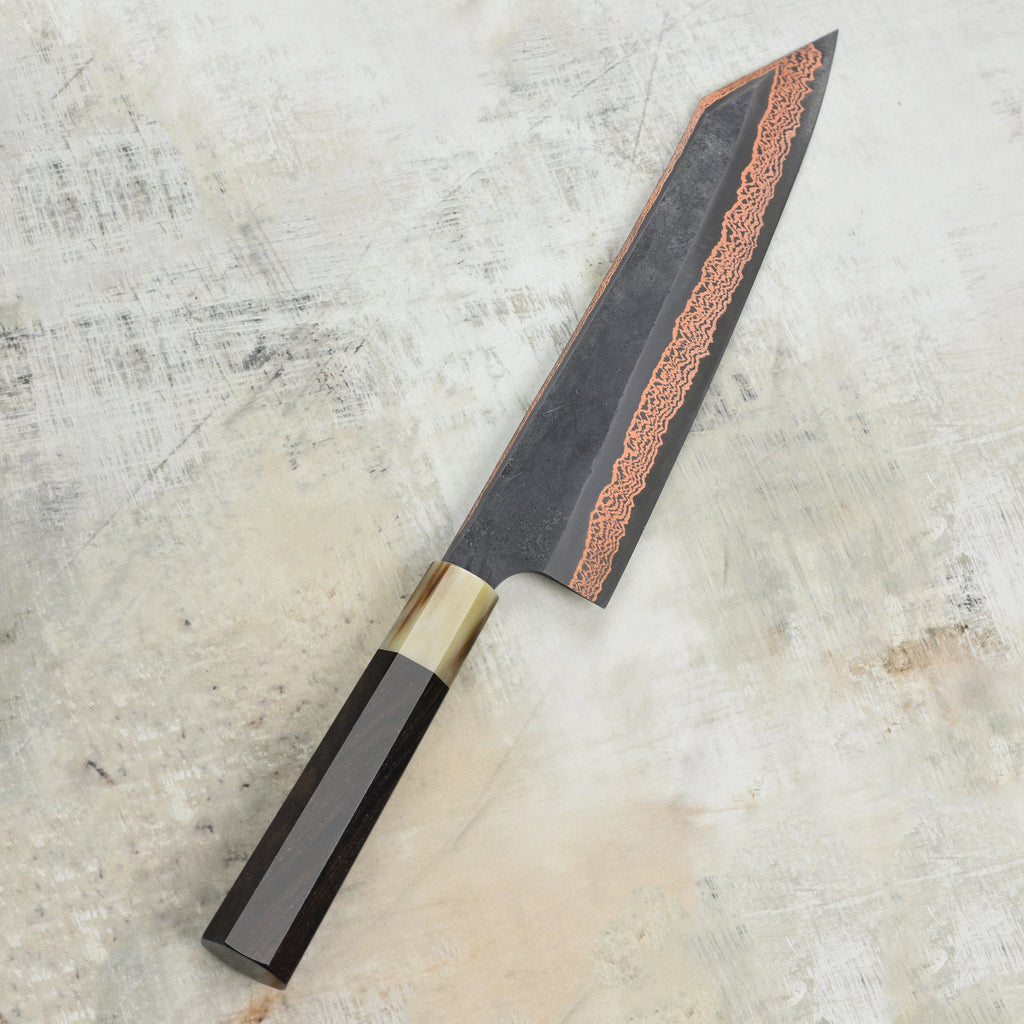 Hatsukokoro Yorokobi SLD Kurouchi Copper Damascus 9.4" Kiritsuke