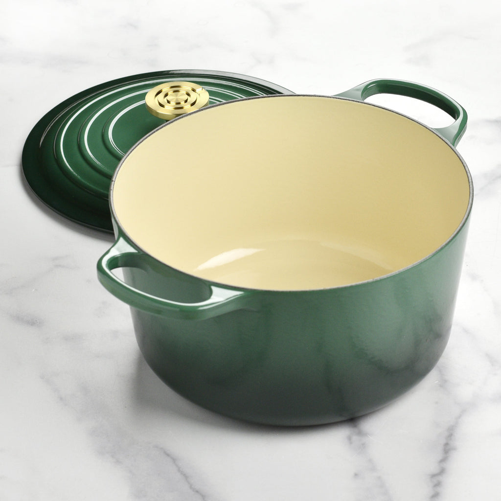 Le Creuset Signature Cast Iron 6.5-quart Artichaut Round Deep Oven with Light Gold Crucible Knob