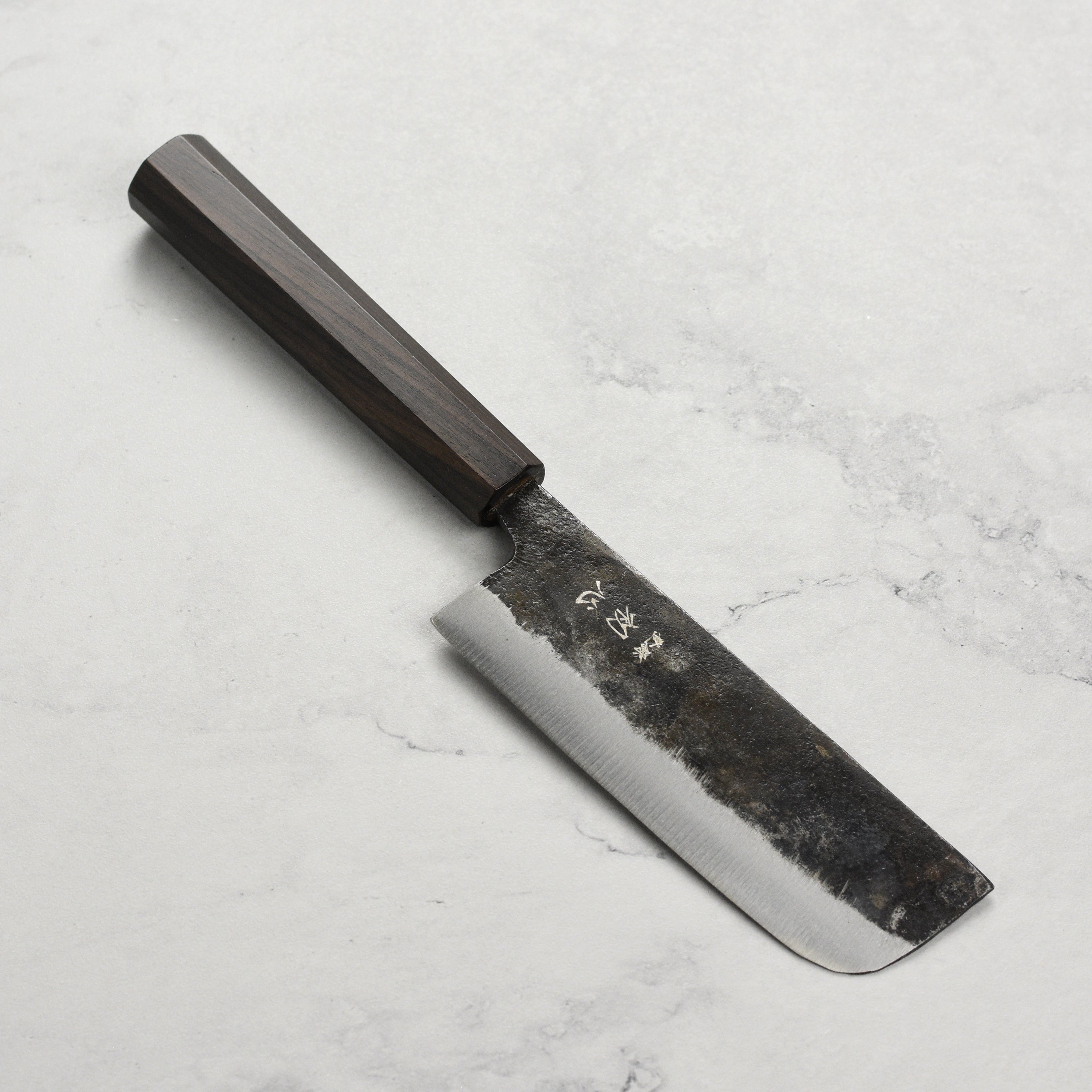 Hatsukokoro Kurogane Aogami #2 Kurouchi 4.7" Ko-Nakiri