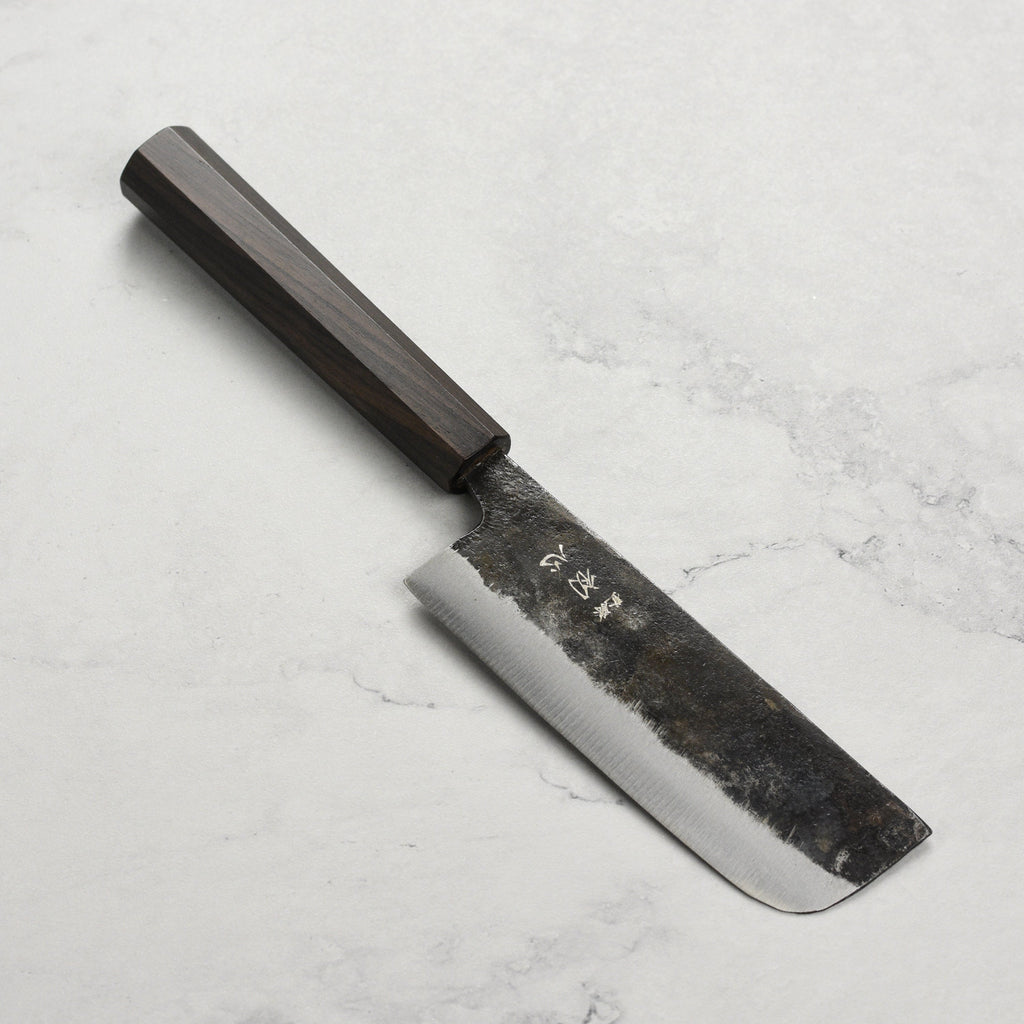 Hatsukokoro Kurogane Aogami #2 Kurouchi 4.7" Ko-Nakiri