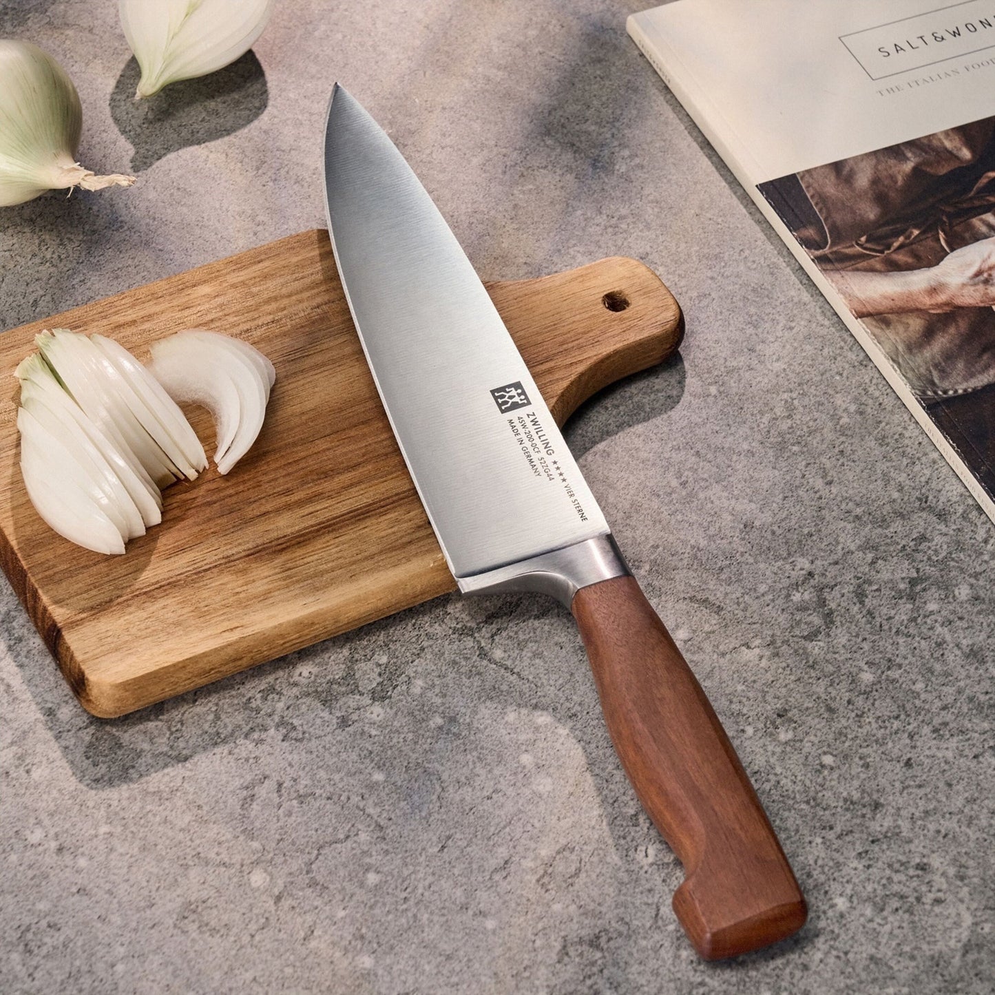 Zwilling Four Star 8" Chef's Knife with Wood Handle