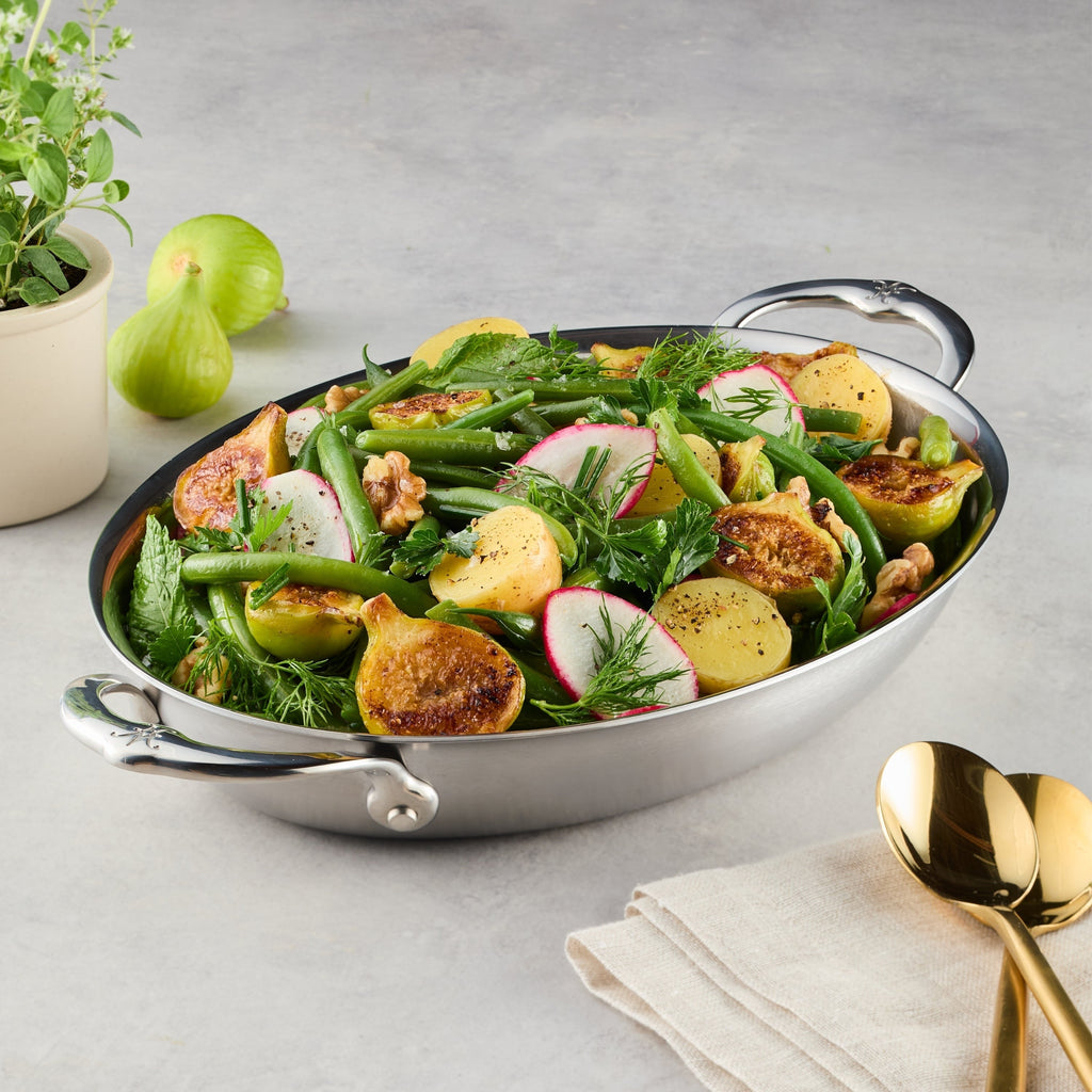 Hestan Tri-Ply Oval Au Gratin, 12.5" x 9"