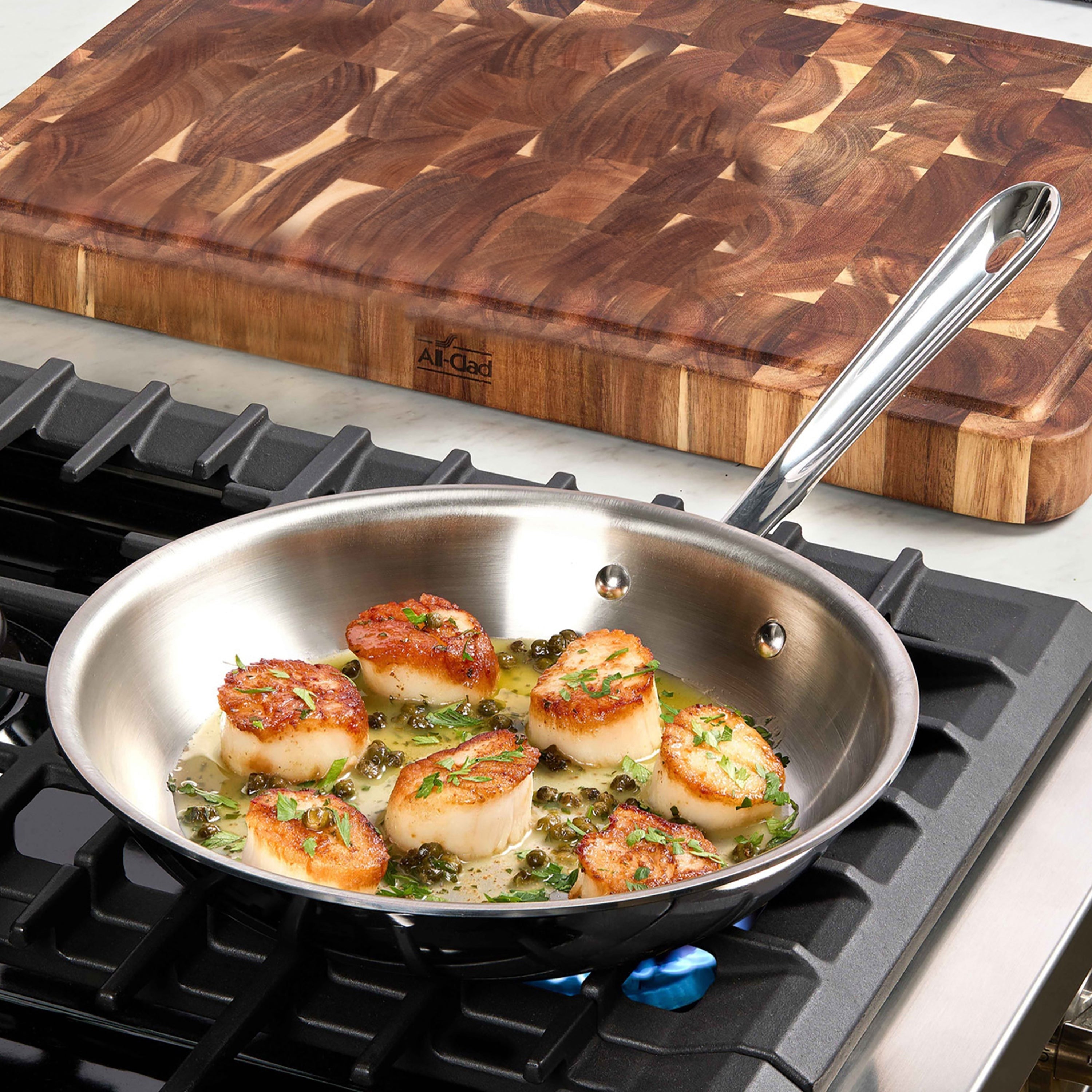 All-Clad d3 Stainless 8 & 10" Fry Pan Set