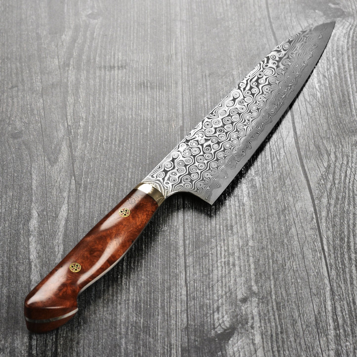 Nigara Anmon SG2 Damascus 8.25" Gyuto, Quince Wood