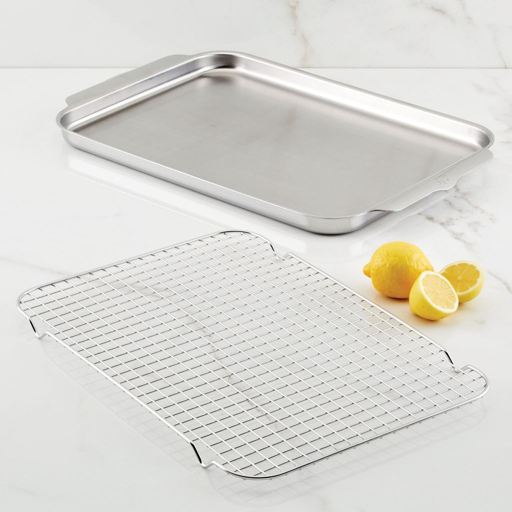 Hestan OvenBond Tri-Ply Half Sheet Pan, Set of 2 with Racks