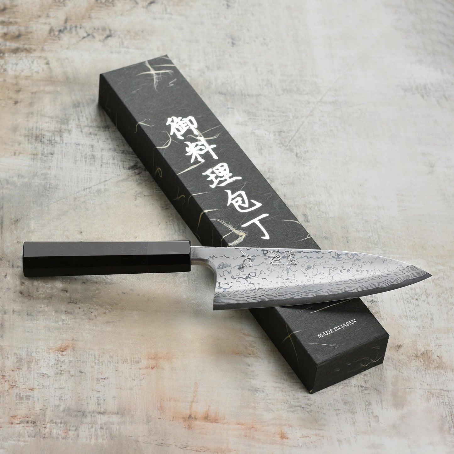 Hatsukokoro x Yauji Aogami #2 Damascus 7" Single Bevel Deba