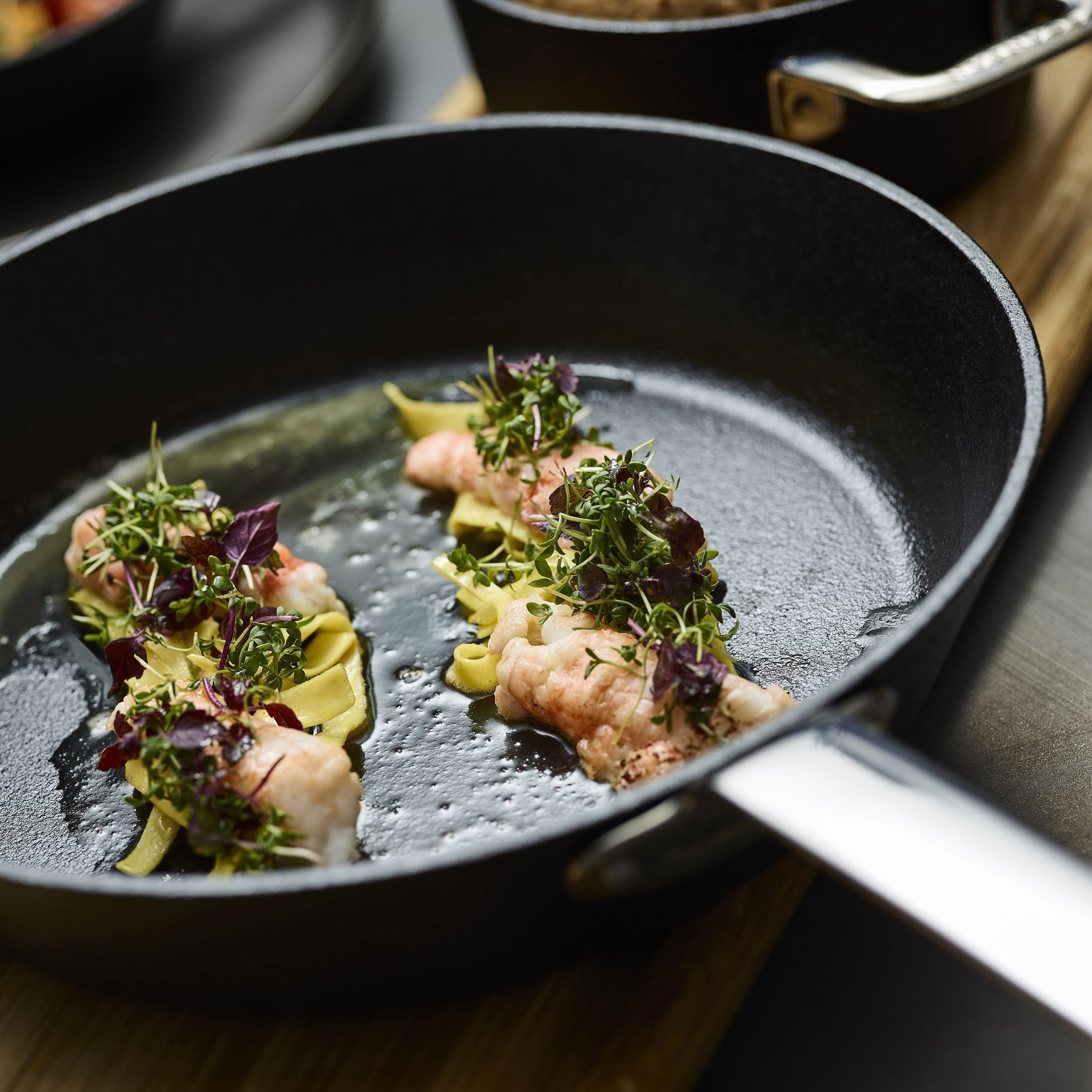 Scanpan Maitre D' Stratanium+ Nonstick Stainless Steel Fry Pan Set with Lids