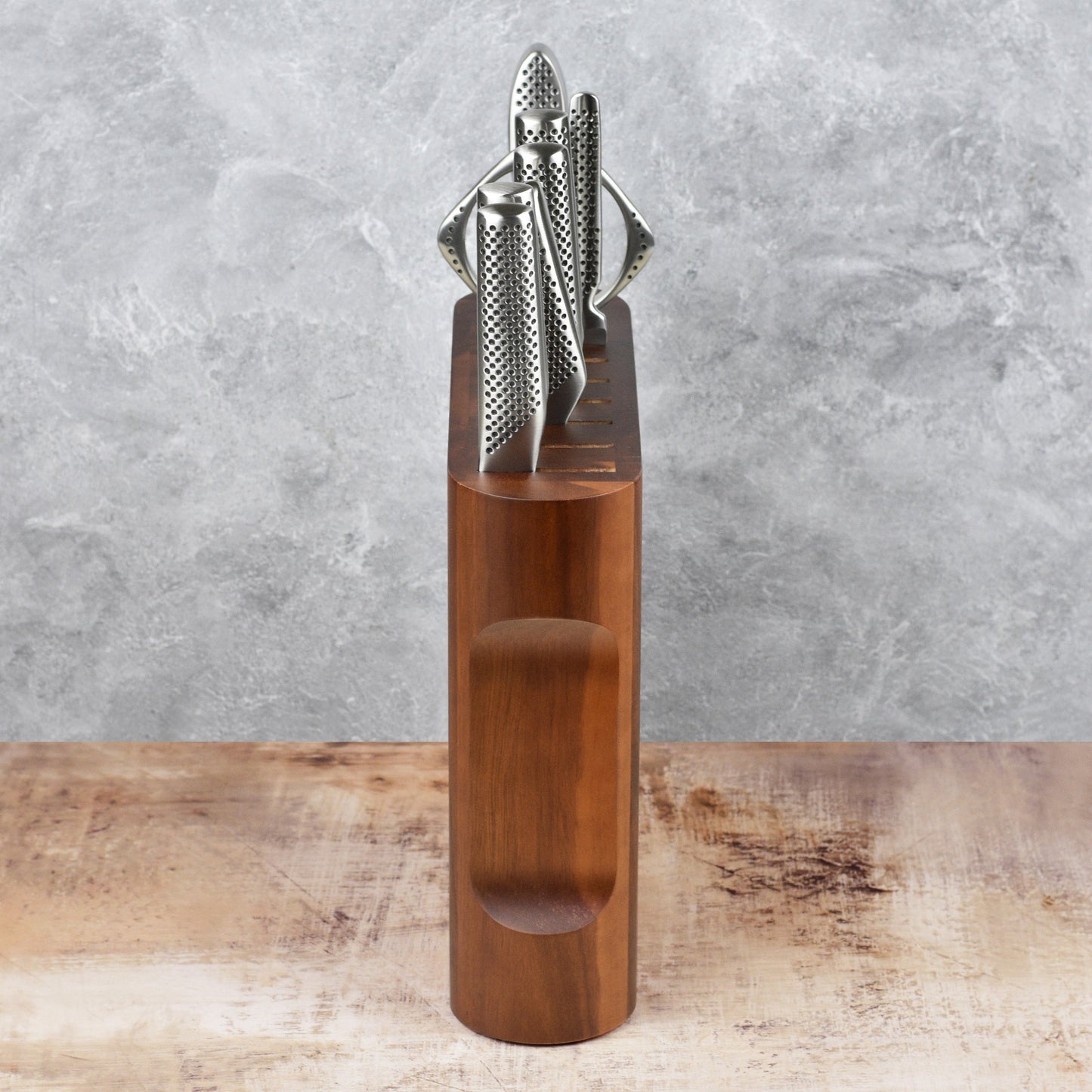 Global Kanpeki 10 Piece Knife Block Set, Acacia