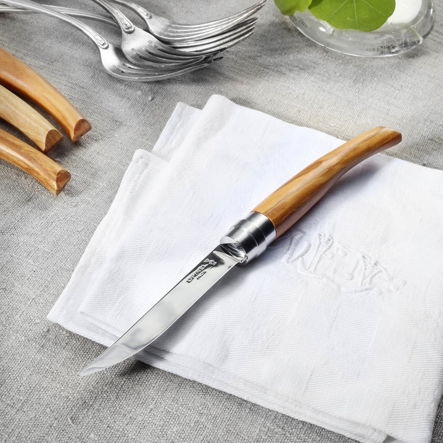 Opinel 4 Piece Olivewood Handle Steak Knife Set