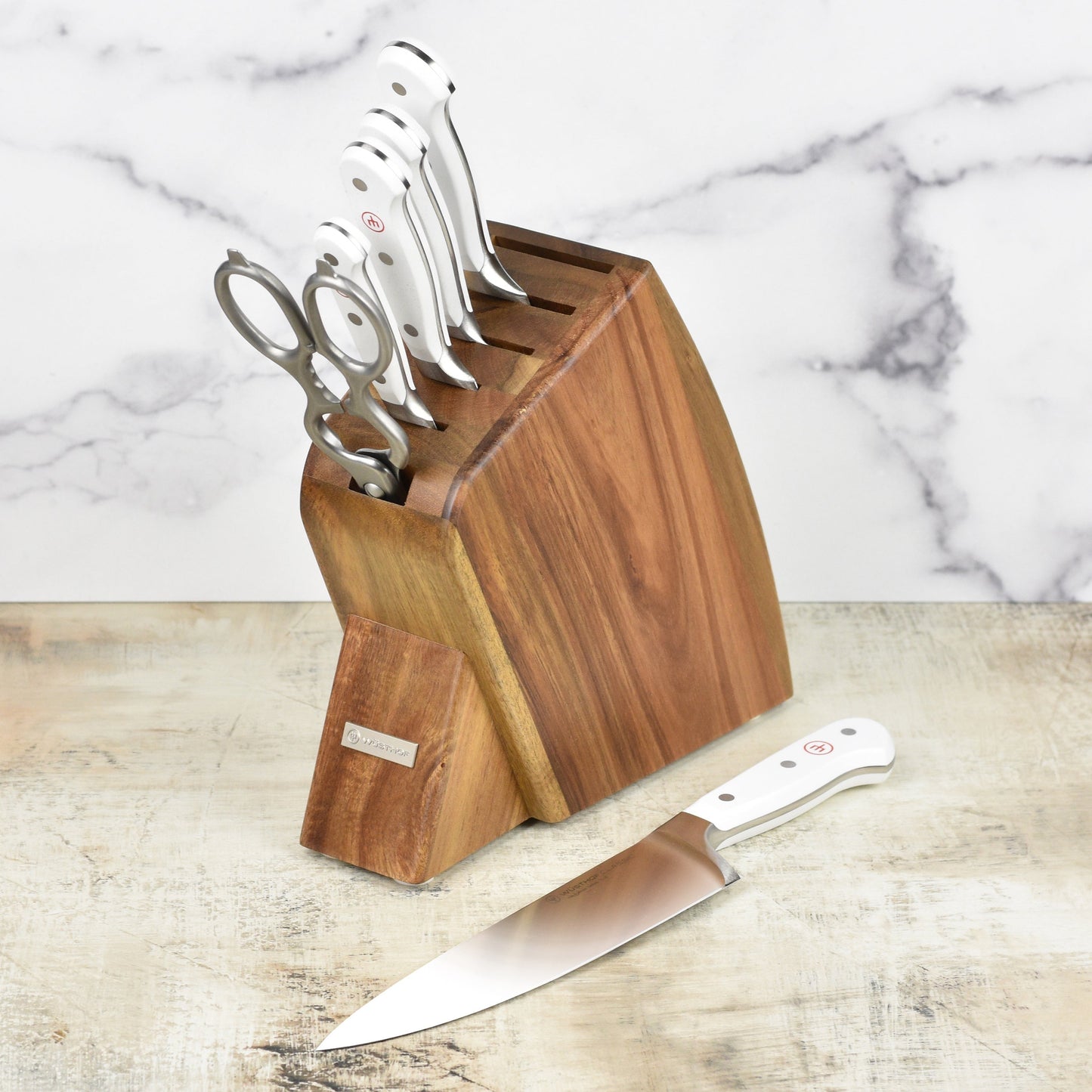 Wusthof Classic White 7 Piece Slim Knife Block Set