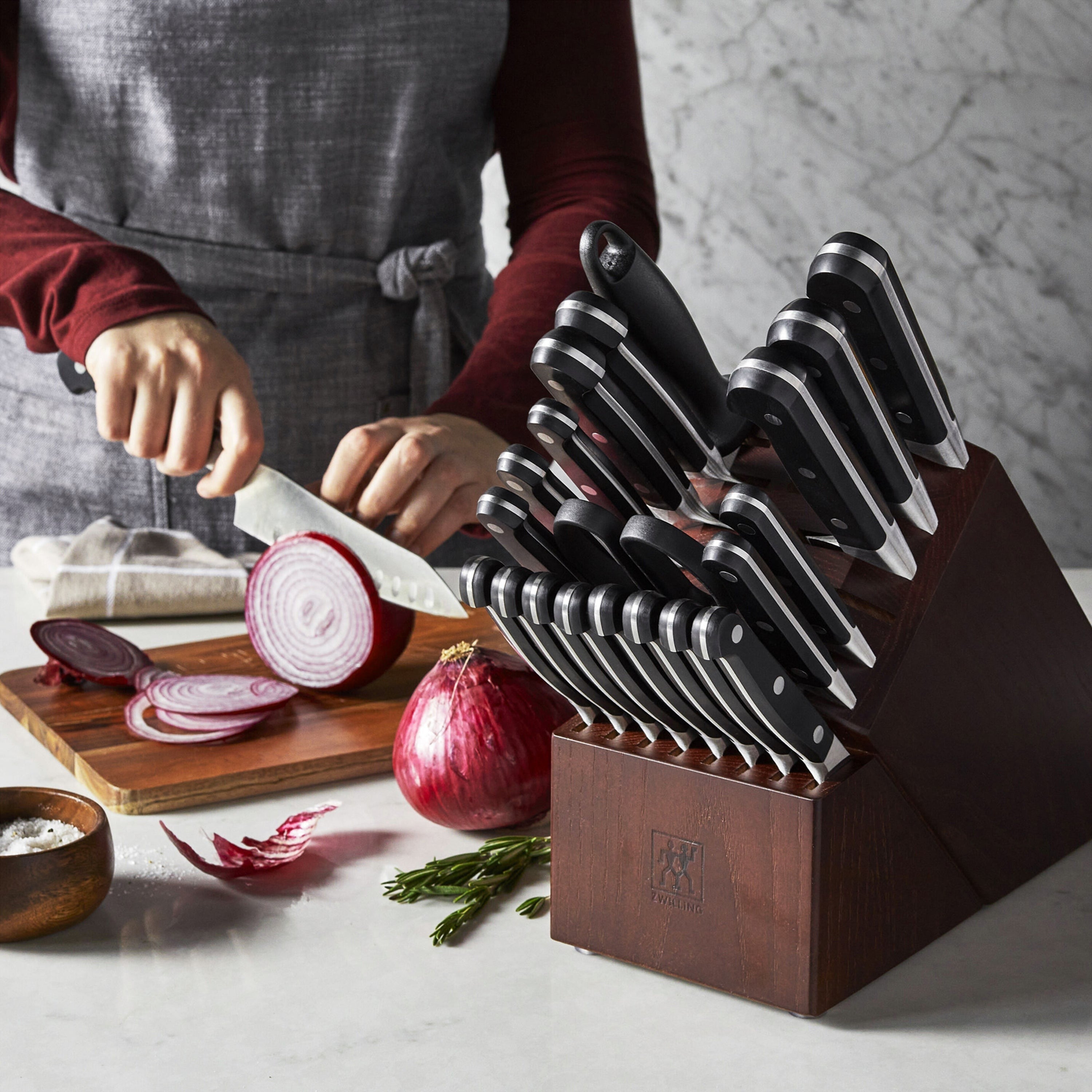 Zwilling Pro 21 Slot Walnut Knife Block