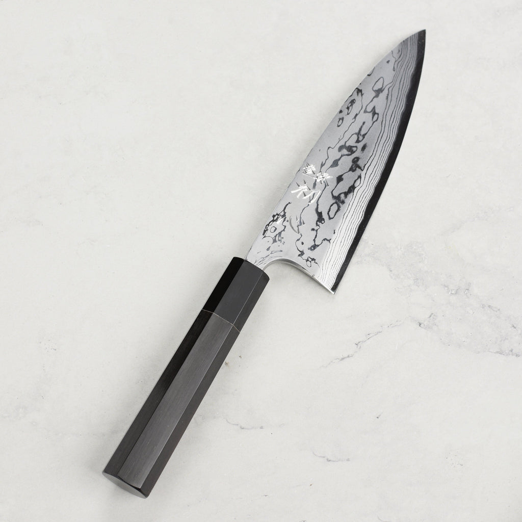 Hatsukokoro x Yauji Aogami #2 Damascus 6.5" Single Bevel Deba