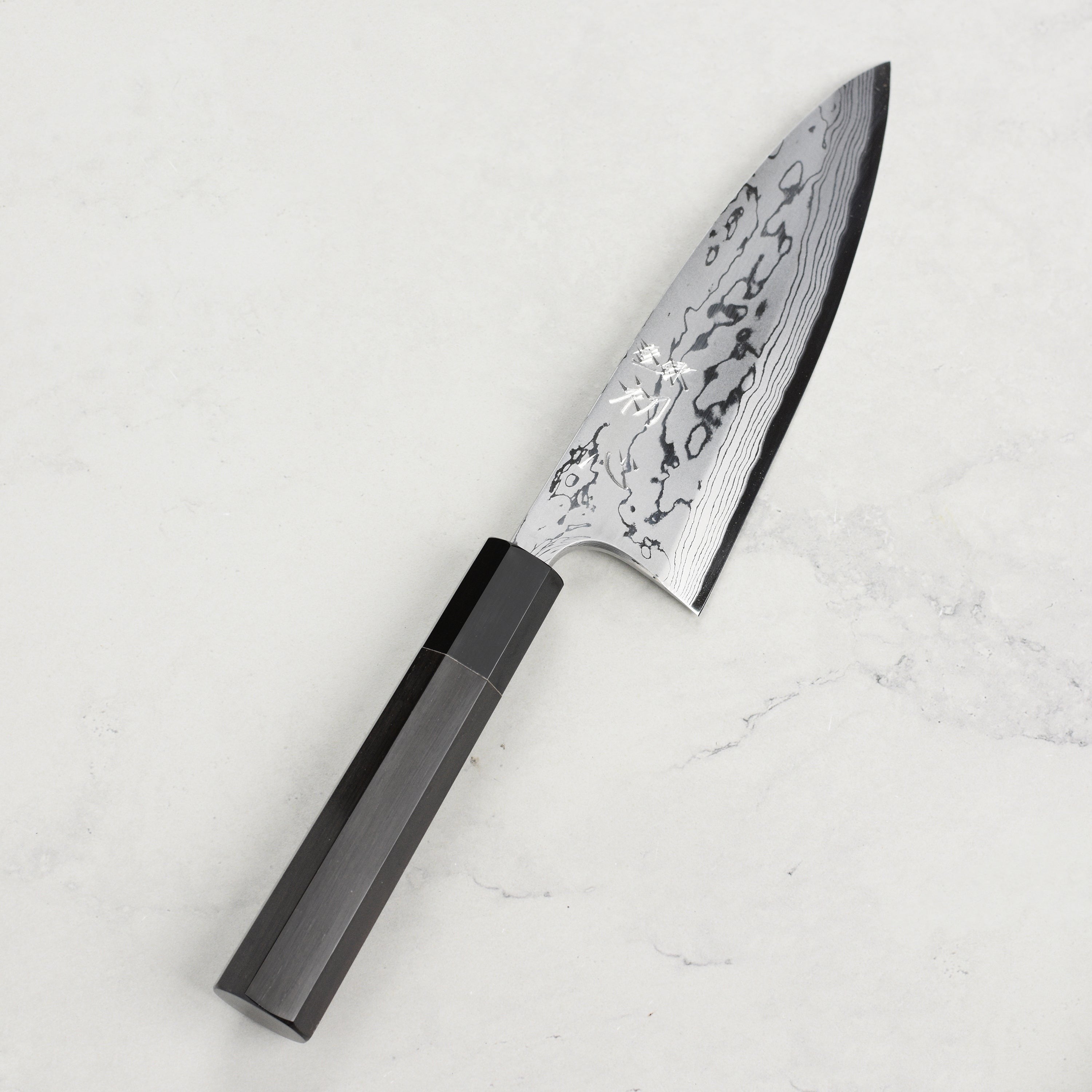 Hatsukokoro x Yauji Aogami #2 Damascus 6.5" Single Bevel Deba