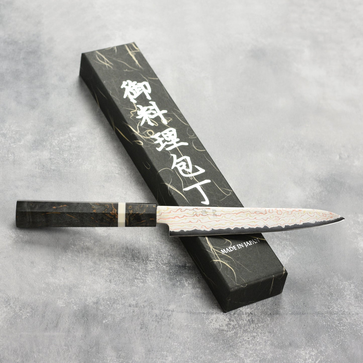 Hatsukokoro Hayabusa Aogami #2 Rainbow Damascus 5.9" Petty