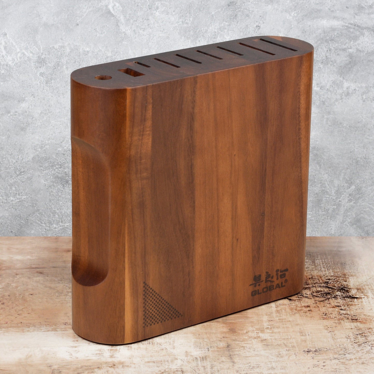 Global Kanpeki 10 Piece Knife Block Set, Acacia