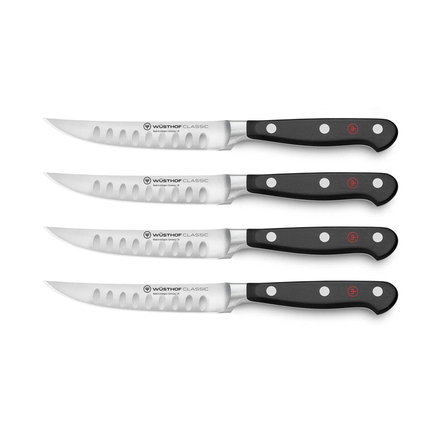 Wusthof Classic 4 Piece Hollow Edge Steak Knife Set