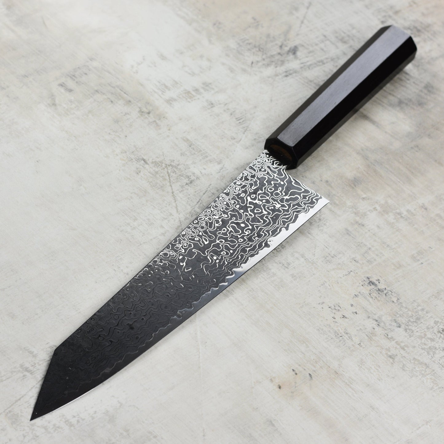 Hatsukokoro Ryuhyo SG2 Kurozome Damascus 9.4" Kiritsuke Gyuto
